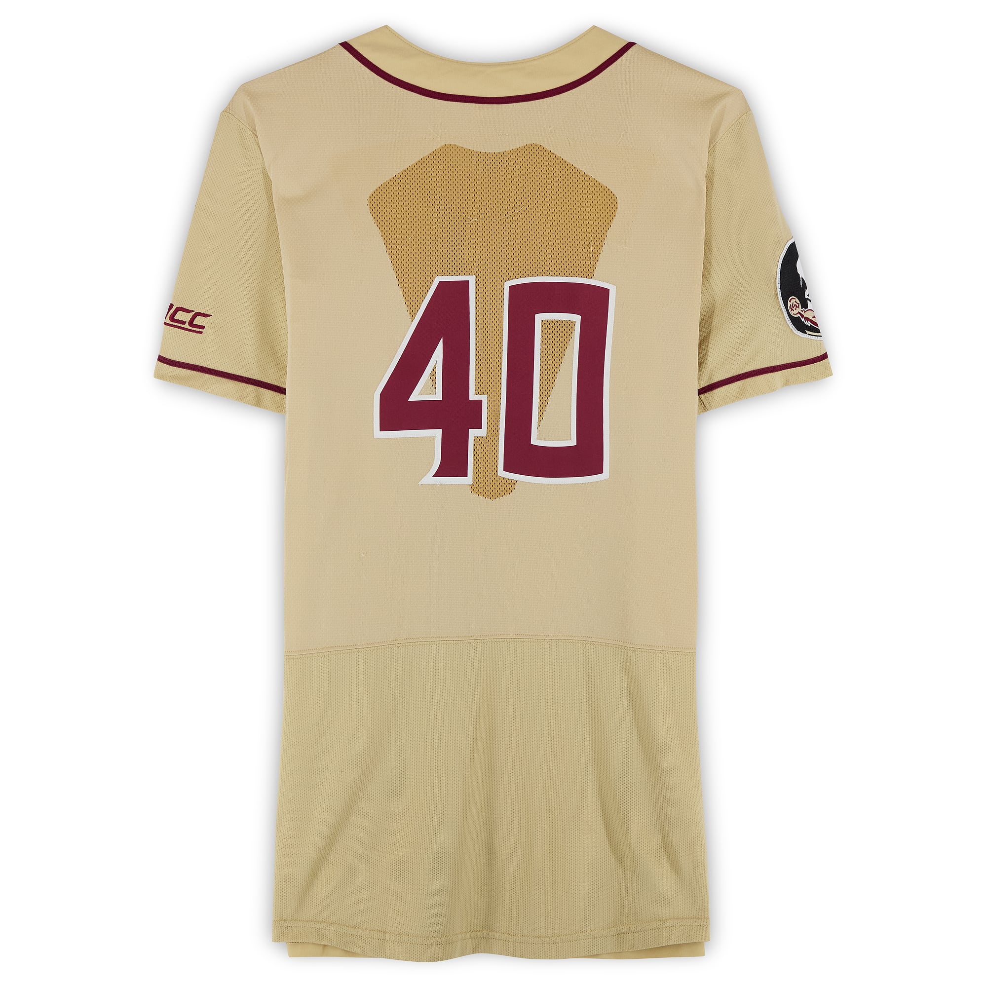 Florida State Seminoles Team-Issued #40 Gold Jersey from the Baseball Program - Size 46
