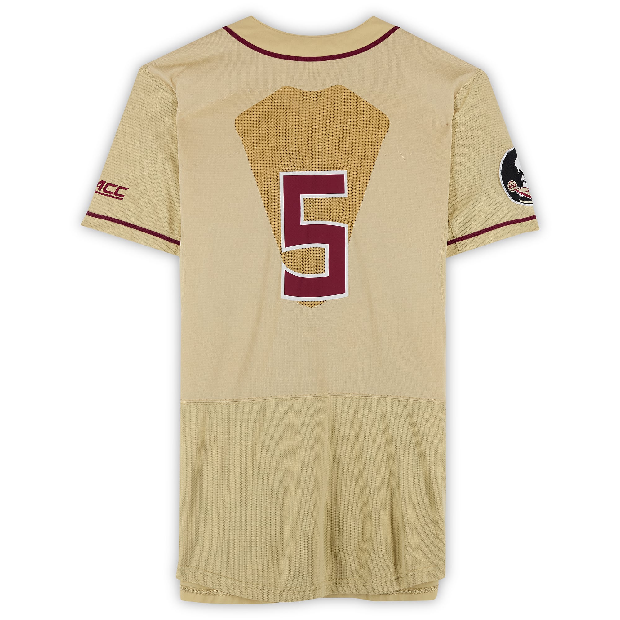 Florida State Seminoles Team-Issued #5 Gold Jersey from the Baseball Program - Size 46