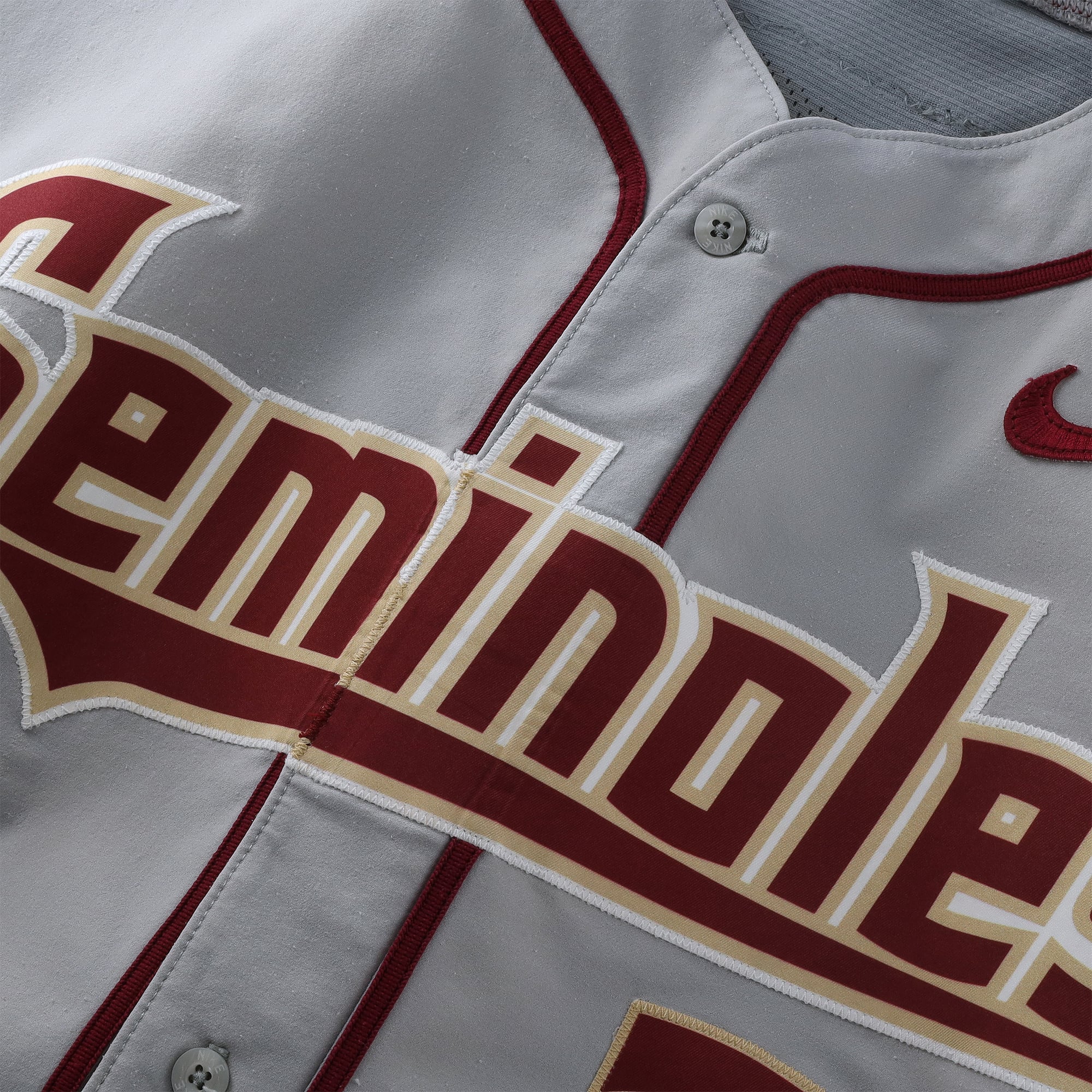 Florida State Seminoles Team-Issued #51 Gray Jersey from the 2017 College World Series - Size 48