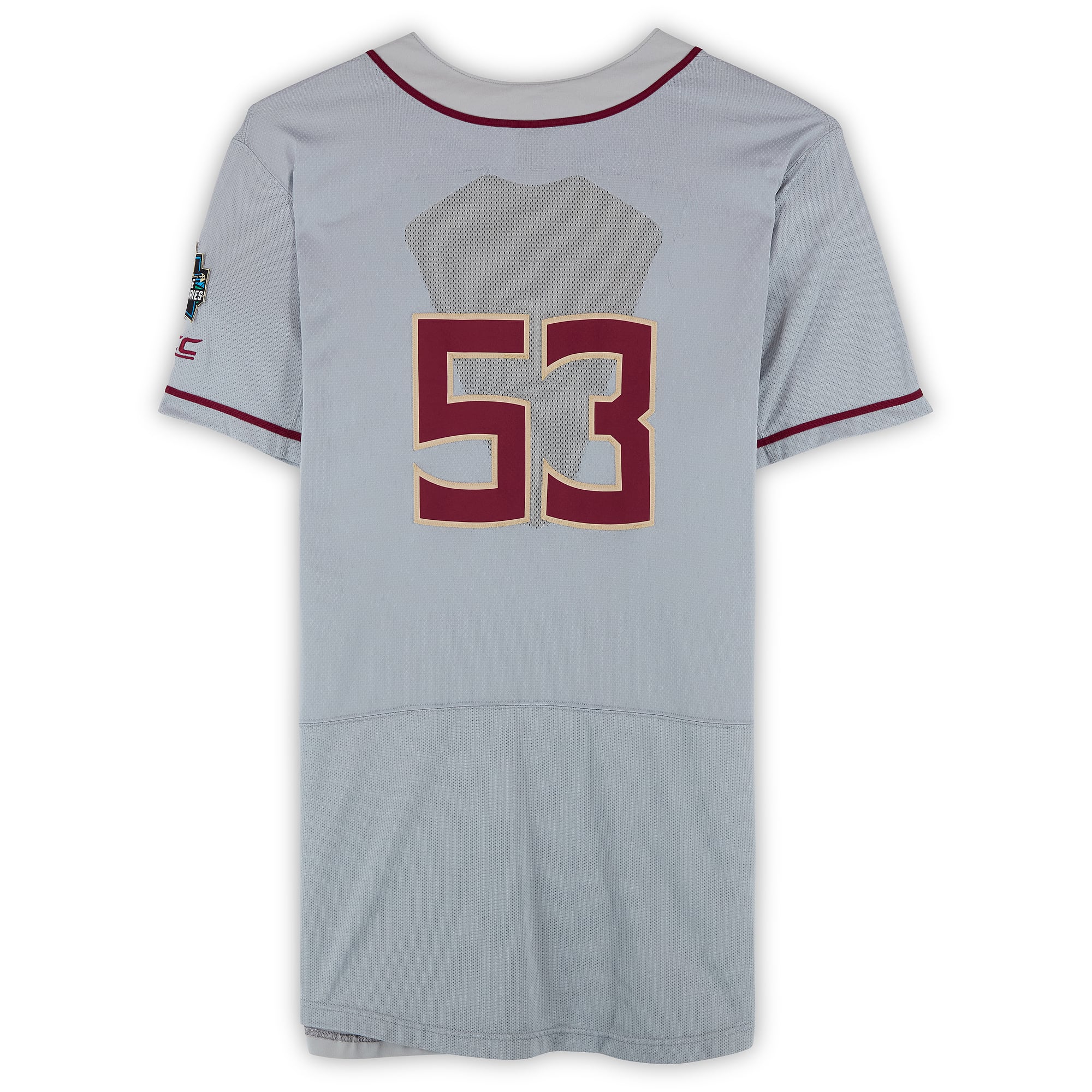Florida State Seminoles Team-Issued #53 Gray Jersey from the 2017 College World Series - Size 50