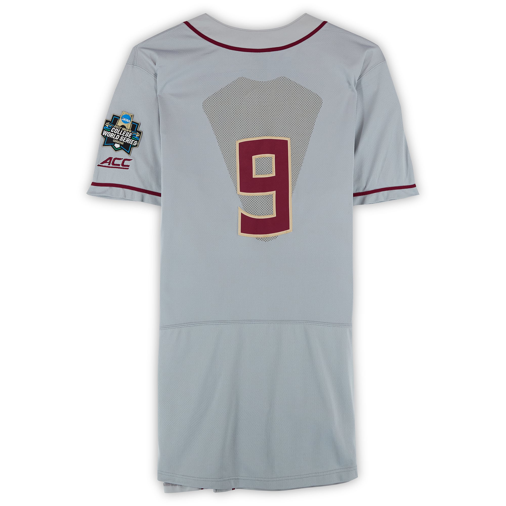 Florida State Seminoles Team-Issued #9 Gray Jersey from the 2017 College World Series - Size 48