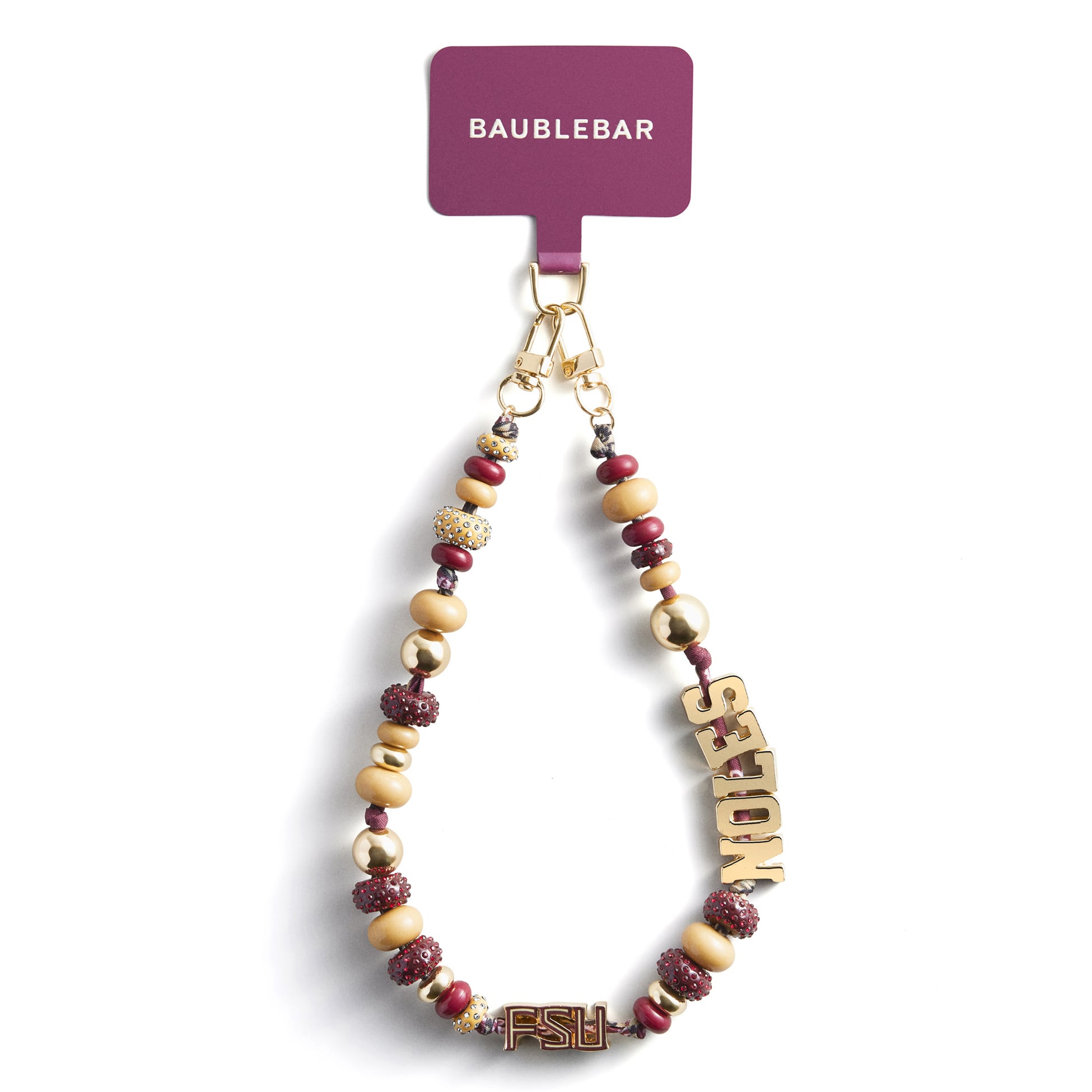 Lanière de téléphone perlée BaubleBar Florida State Seminoles
