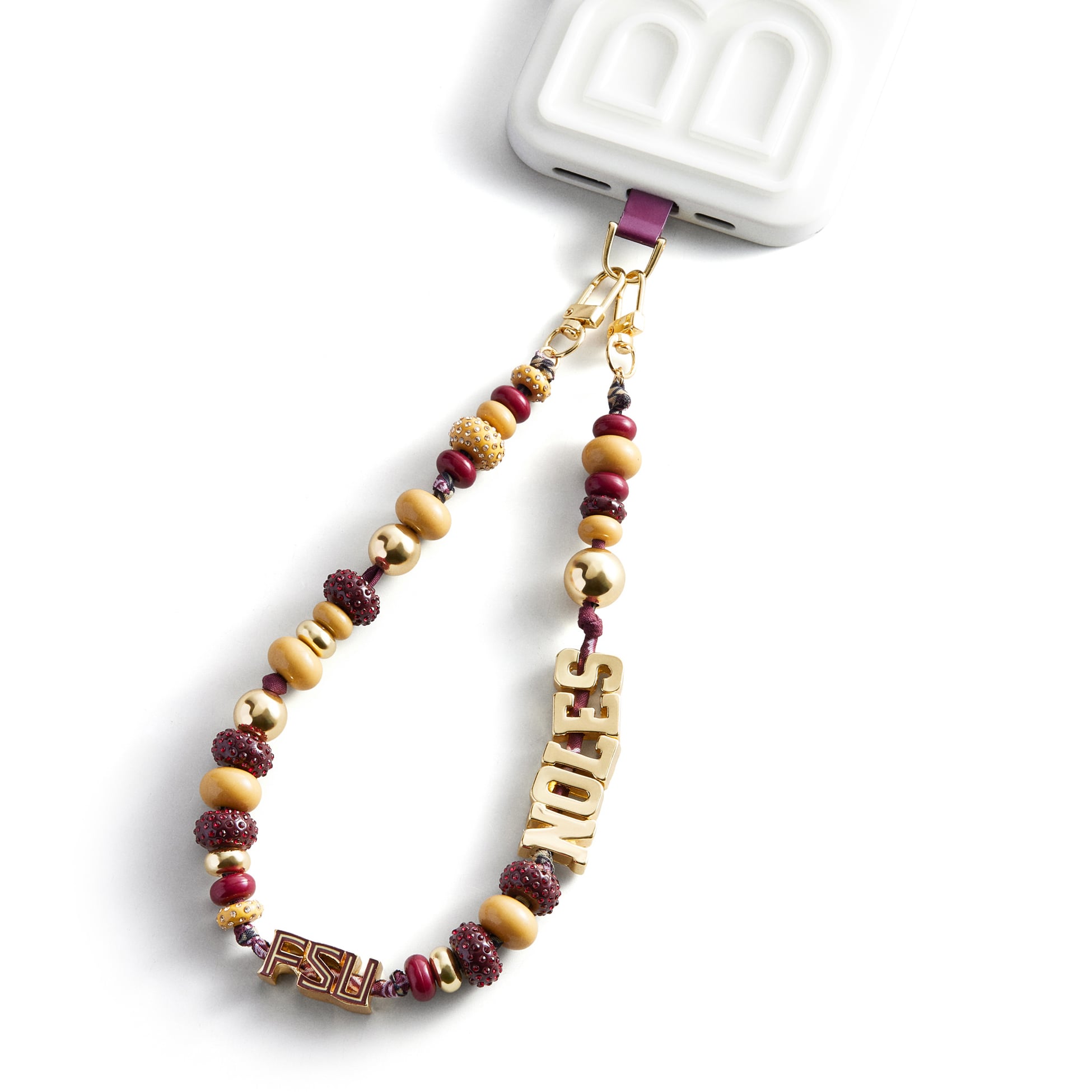 Lanière de téléphone perlée BaubleBar Florida State Seminoles