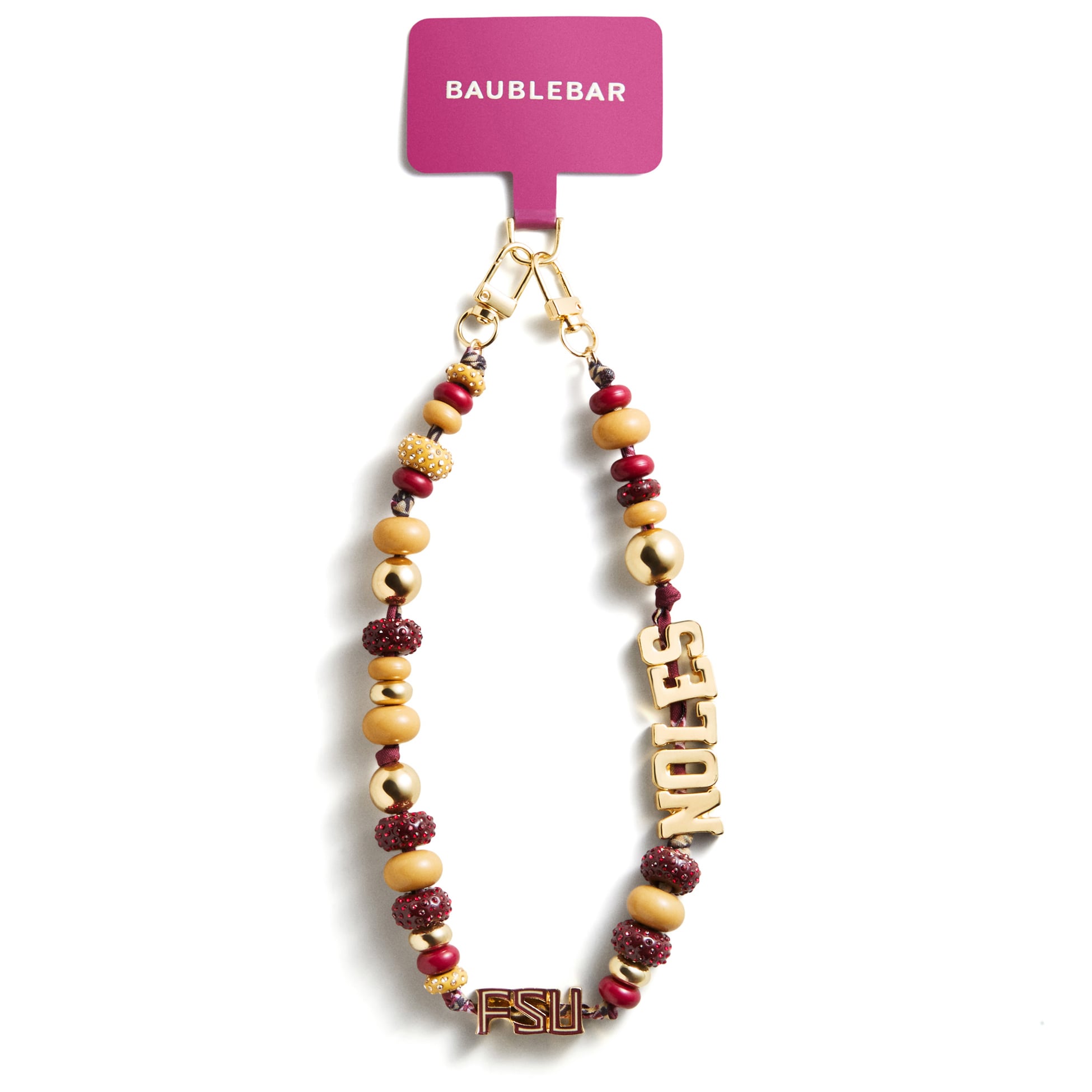 Lanière de téléphone perlée BaubleBar Florida State Seminoles