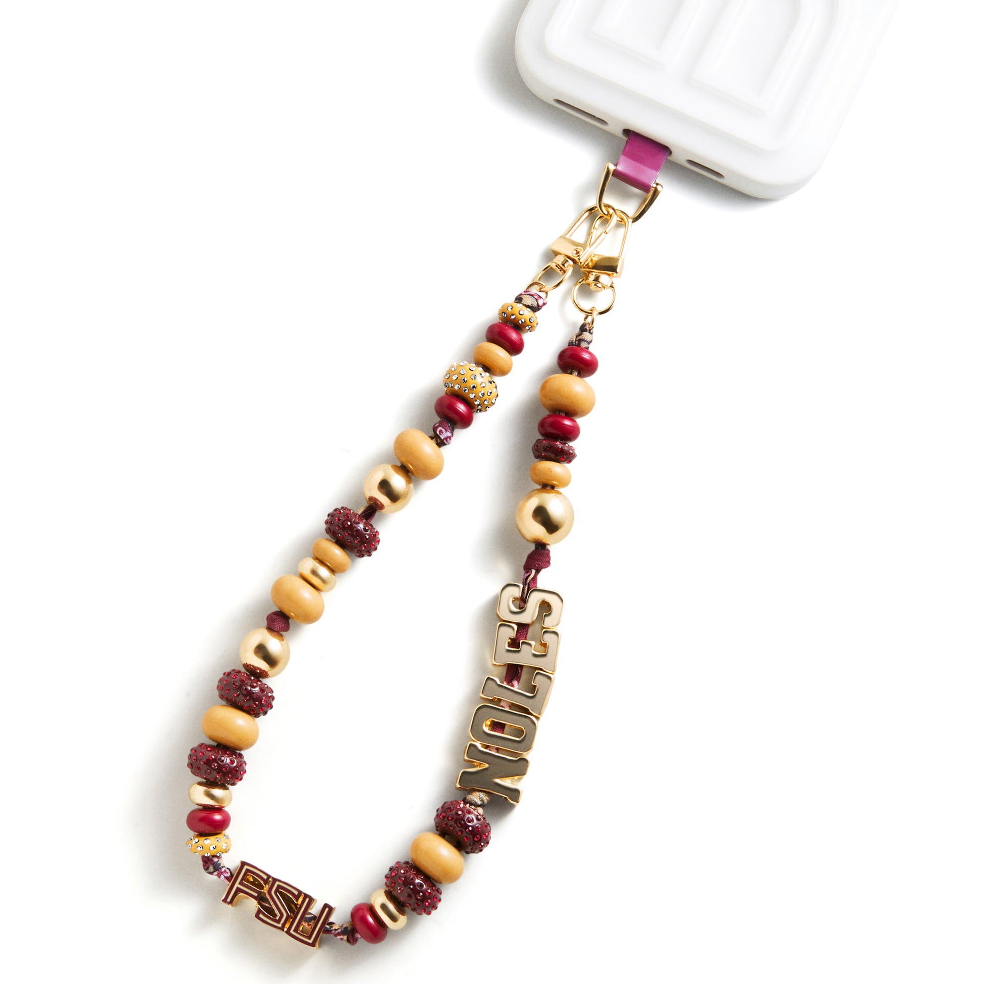 Lanière de téléphone perlée BaubleBar Florida State Seminoles