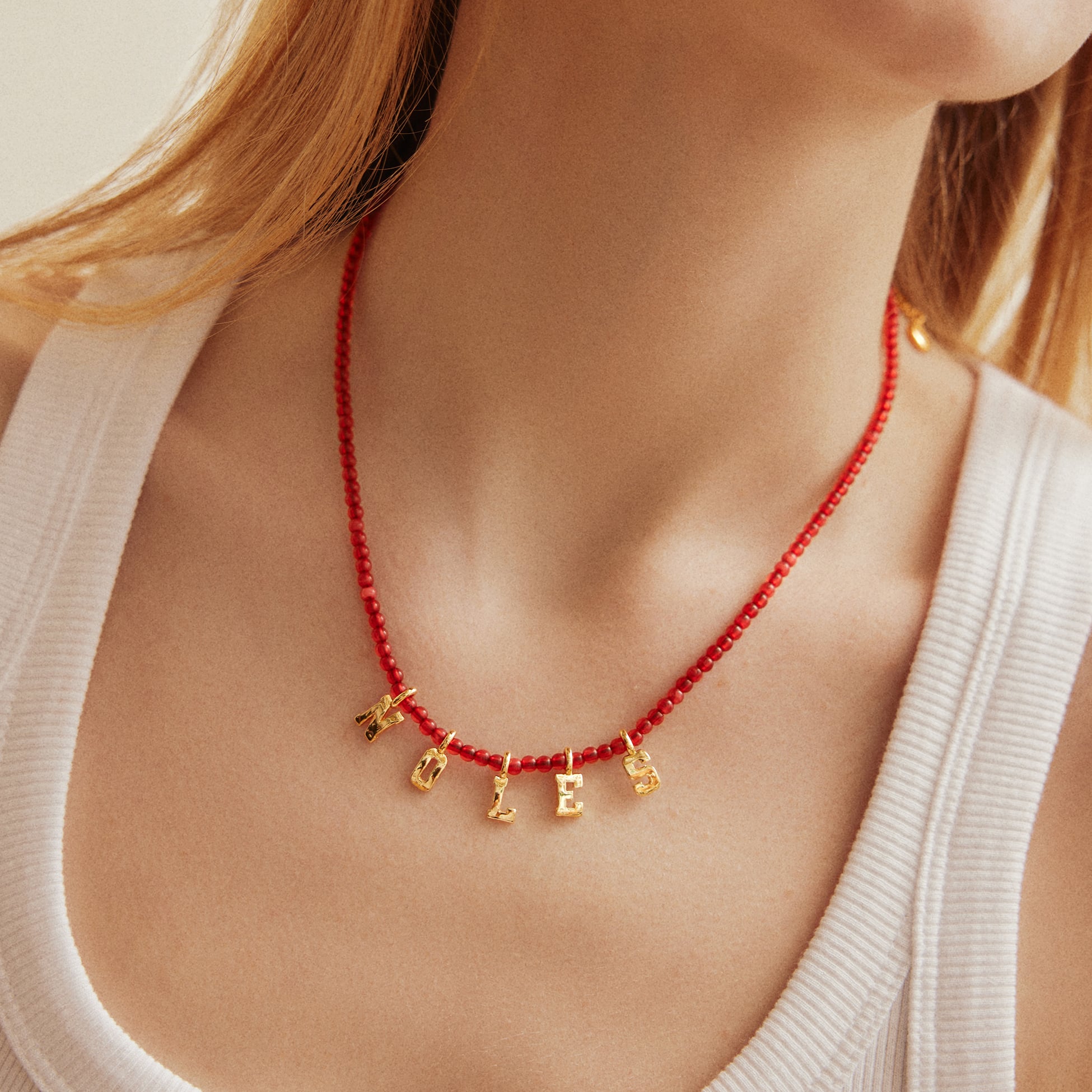 BaubleBar Florida State Seminoles Delicate Beaded Slogan Necklace