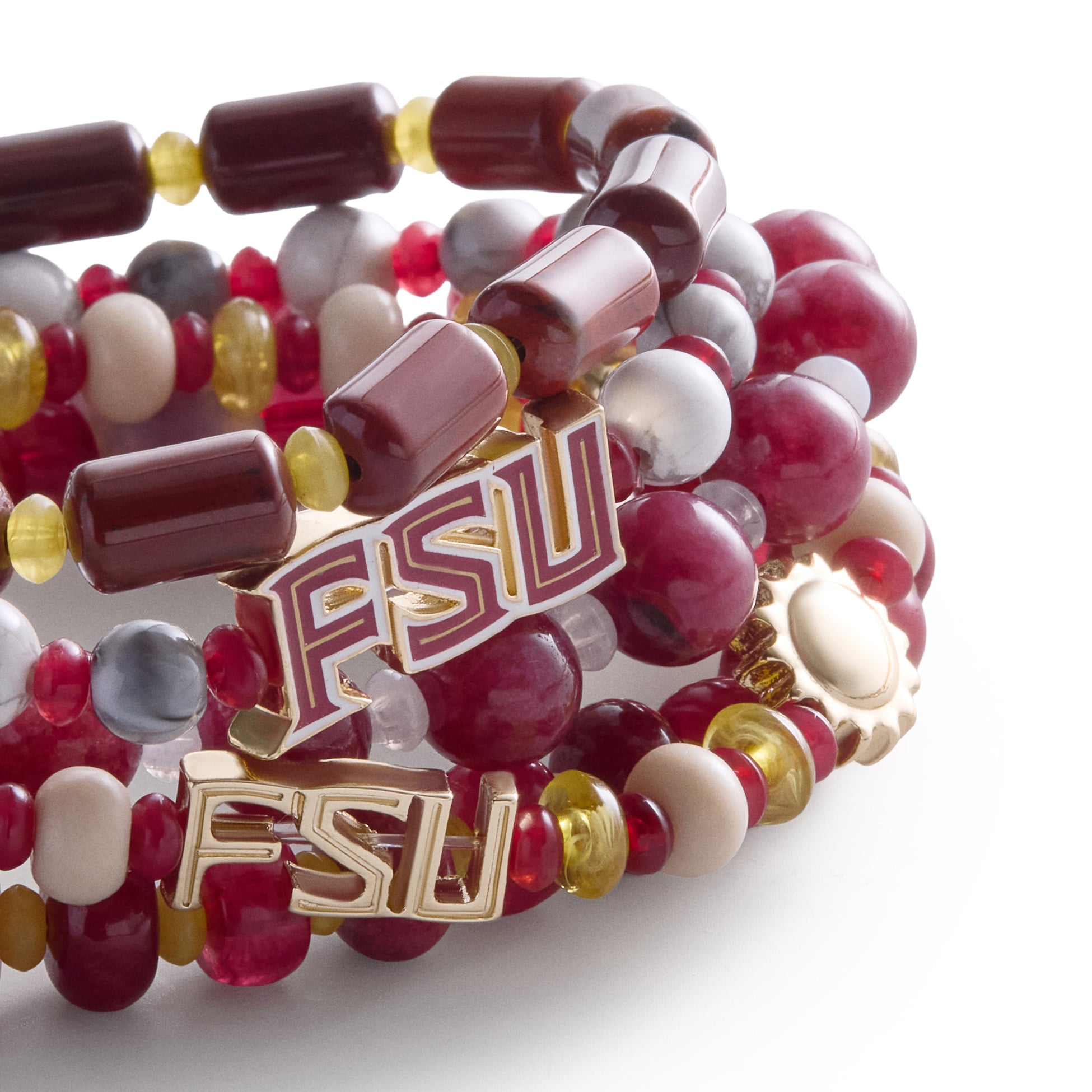 BaubleBar Florida State Seminoles Five-Piece Bracelet Set