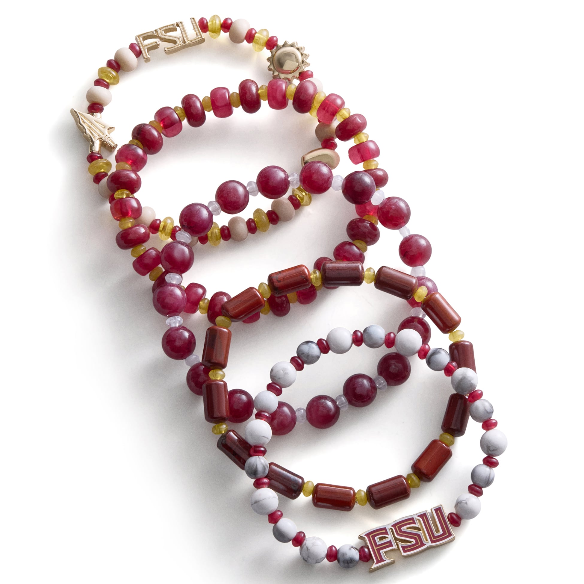 BaubleBar Florida State Seminoles Five-Piece Bracelet Set