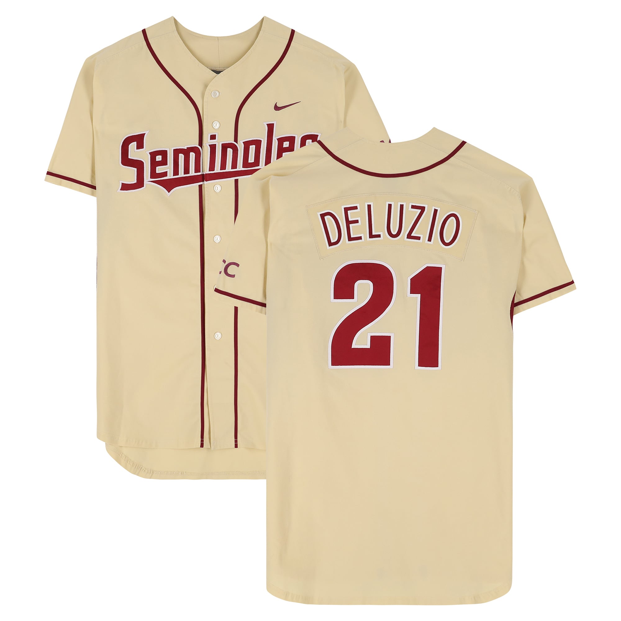 Ben Deluzio Florida State Seminoles Player-Issued #21 Gold Jersey from the Baseball Program - Size 50