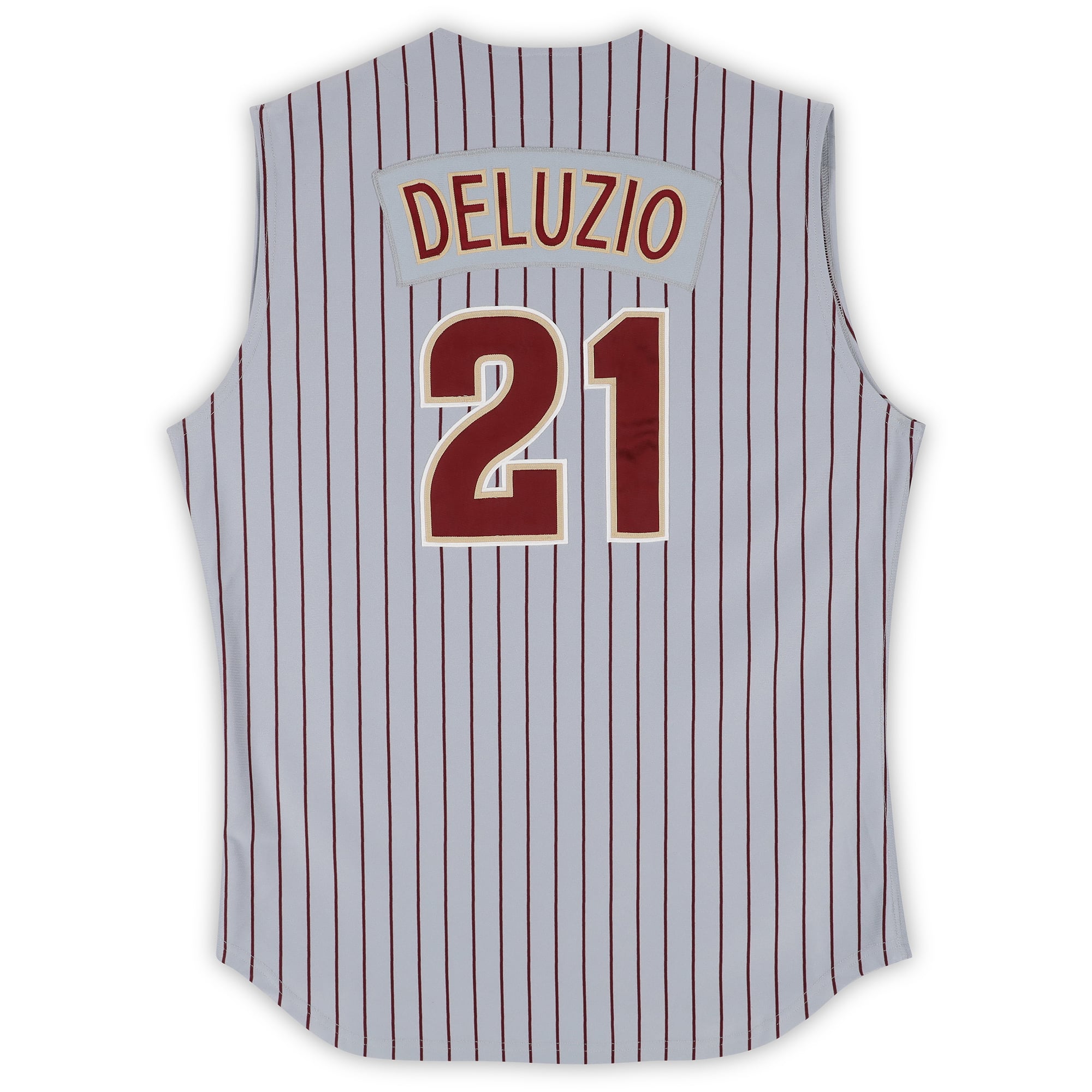 Ben Deluzio Florida State Seminoles Player-Issued #21 Gray Sleeveless Jersey from the Baseball Program - Size 50