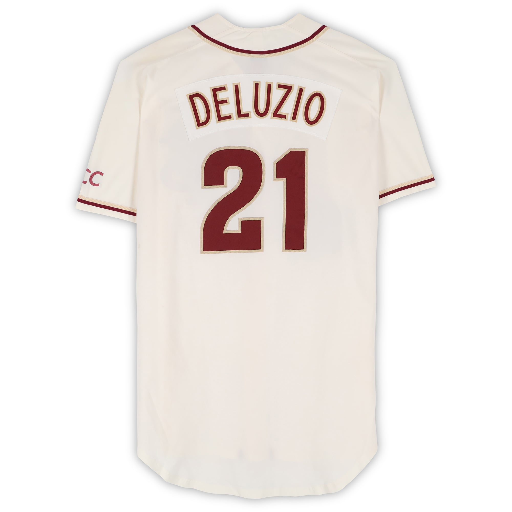 Ben Deluzio Florida State Seminoles Player-Issued #21 White FS Jersey from the Baseball Program - Size 50