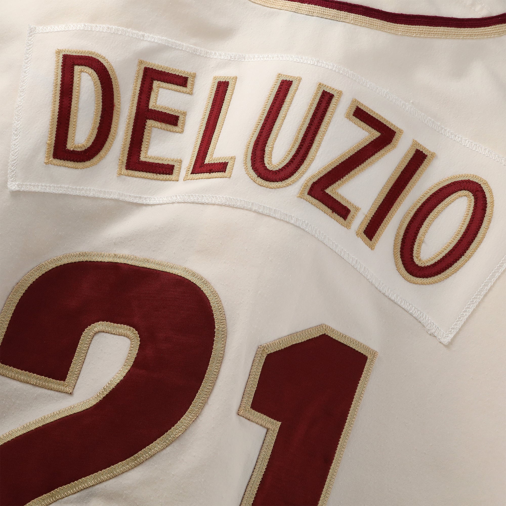 Ben Deluzio Florida State Seminoles Player-Issued #21 White FS Jersey from the Baseball Program - Size 50