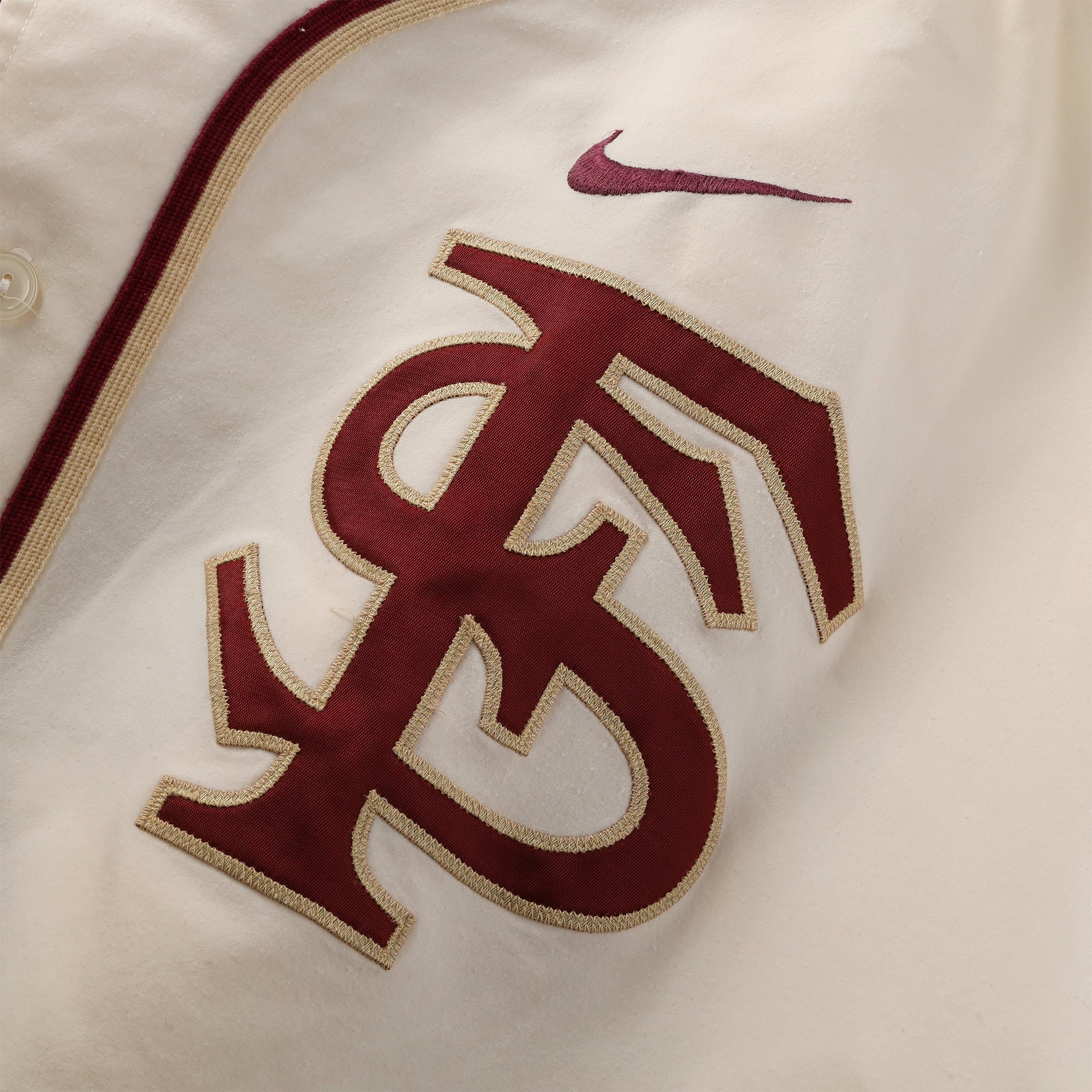 Ben Deluzio Florida State Seminoles Player-Issued #21 White FS Jersey from the Baseball Program - Size 50