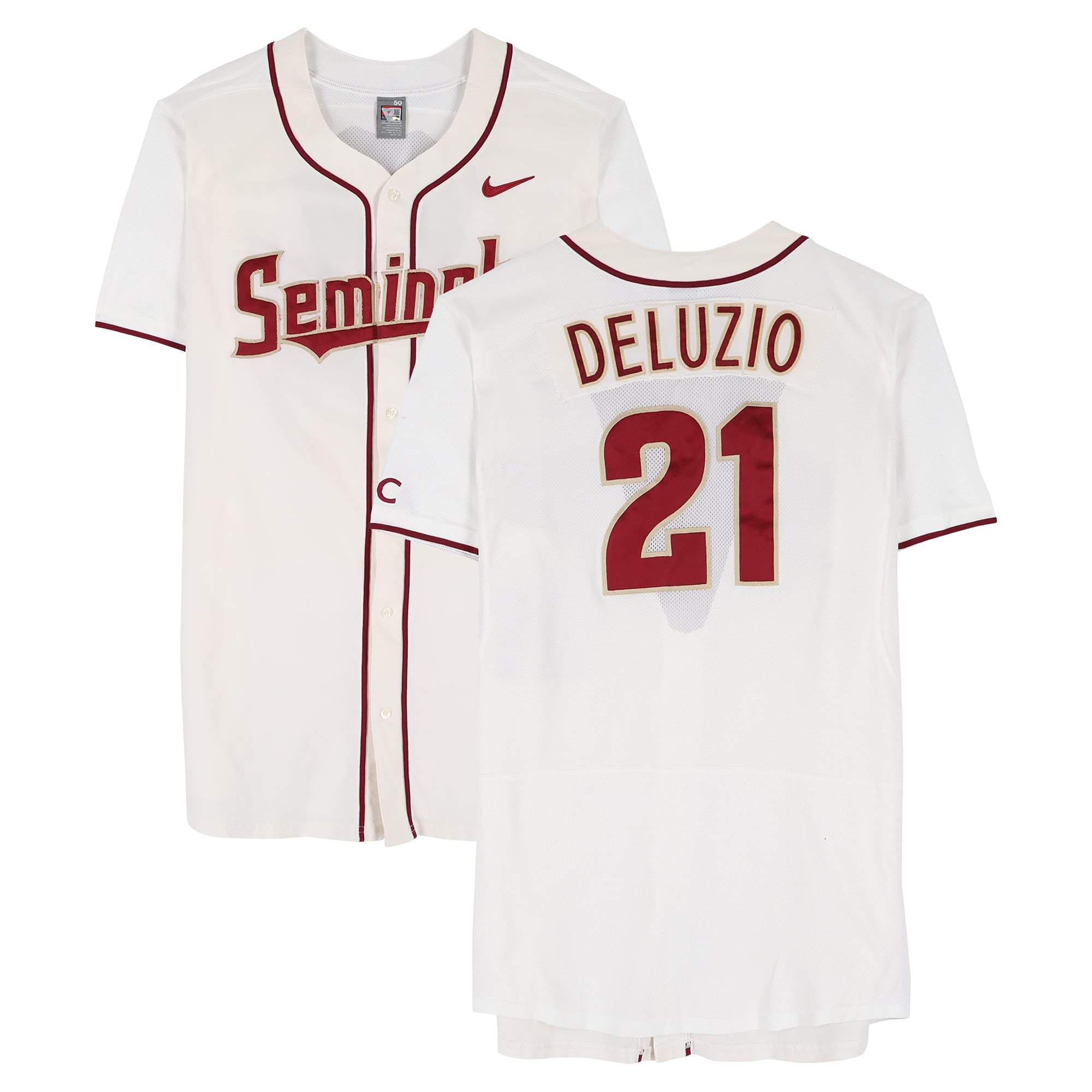 Ben Deluzio Florida State Seminoles Player-Issued #21 Jersey from the Baseball Program