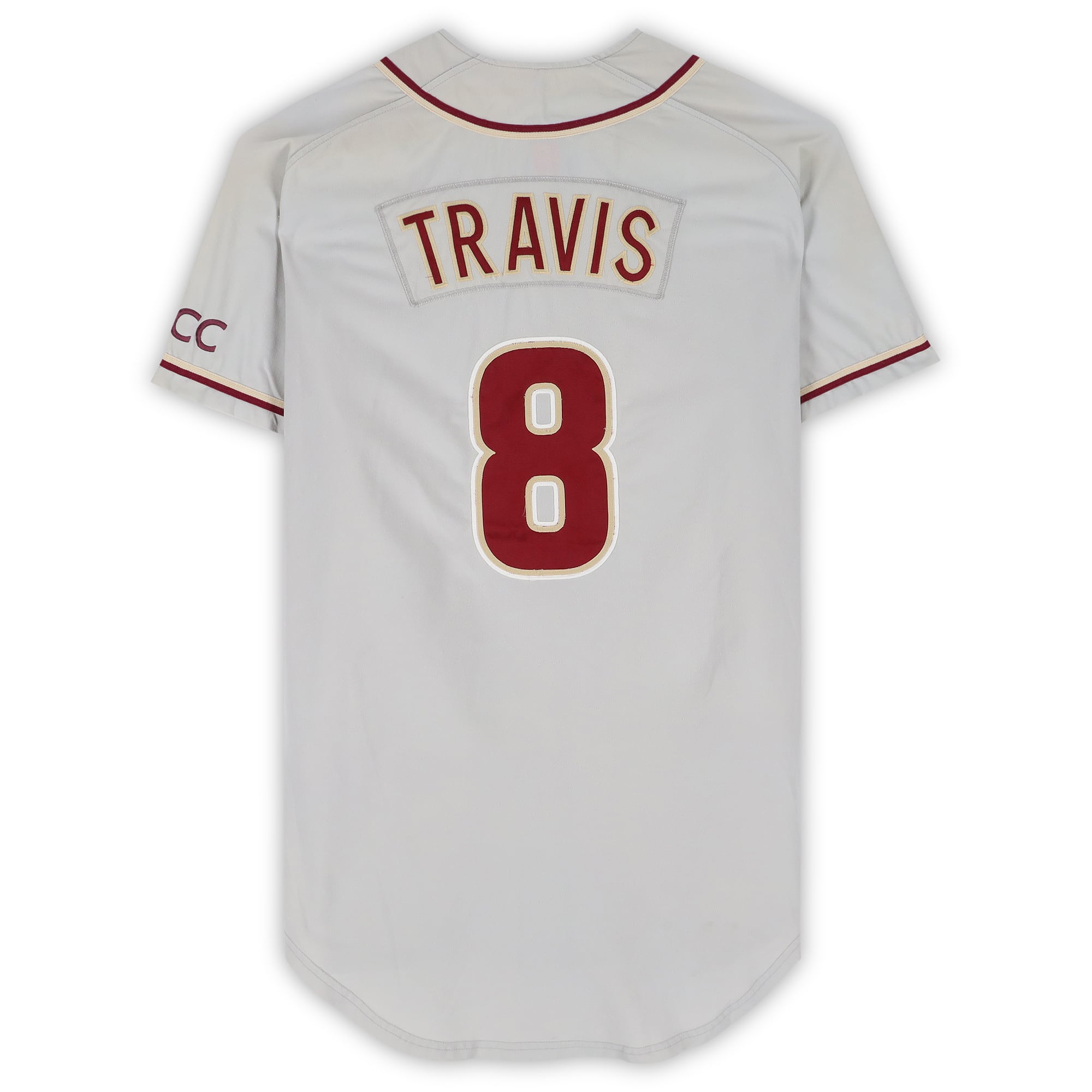 Devon Travis Florida State Seminoles Player-Issued #8 Gray Jersey from the Baseball Program - Size 46