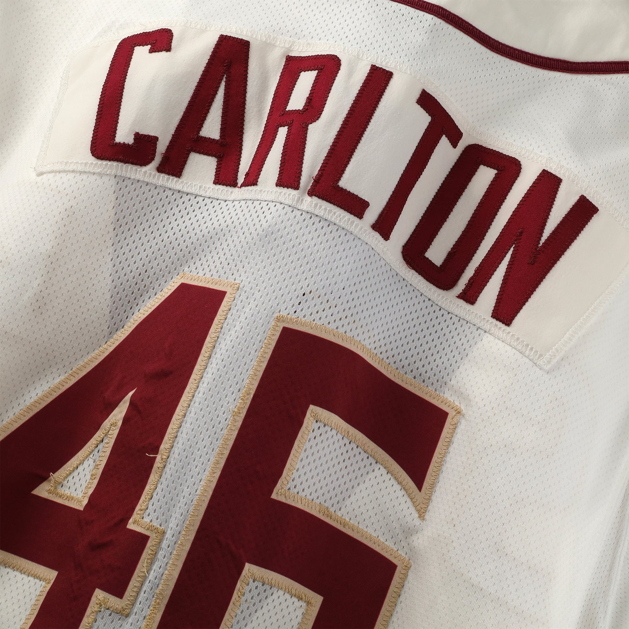 Drew Carlton Florida State Seminoles Player-Issued #46 White Jersey from the 2017 College World Series - Size 46