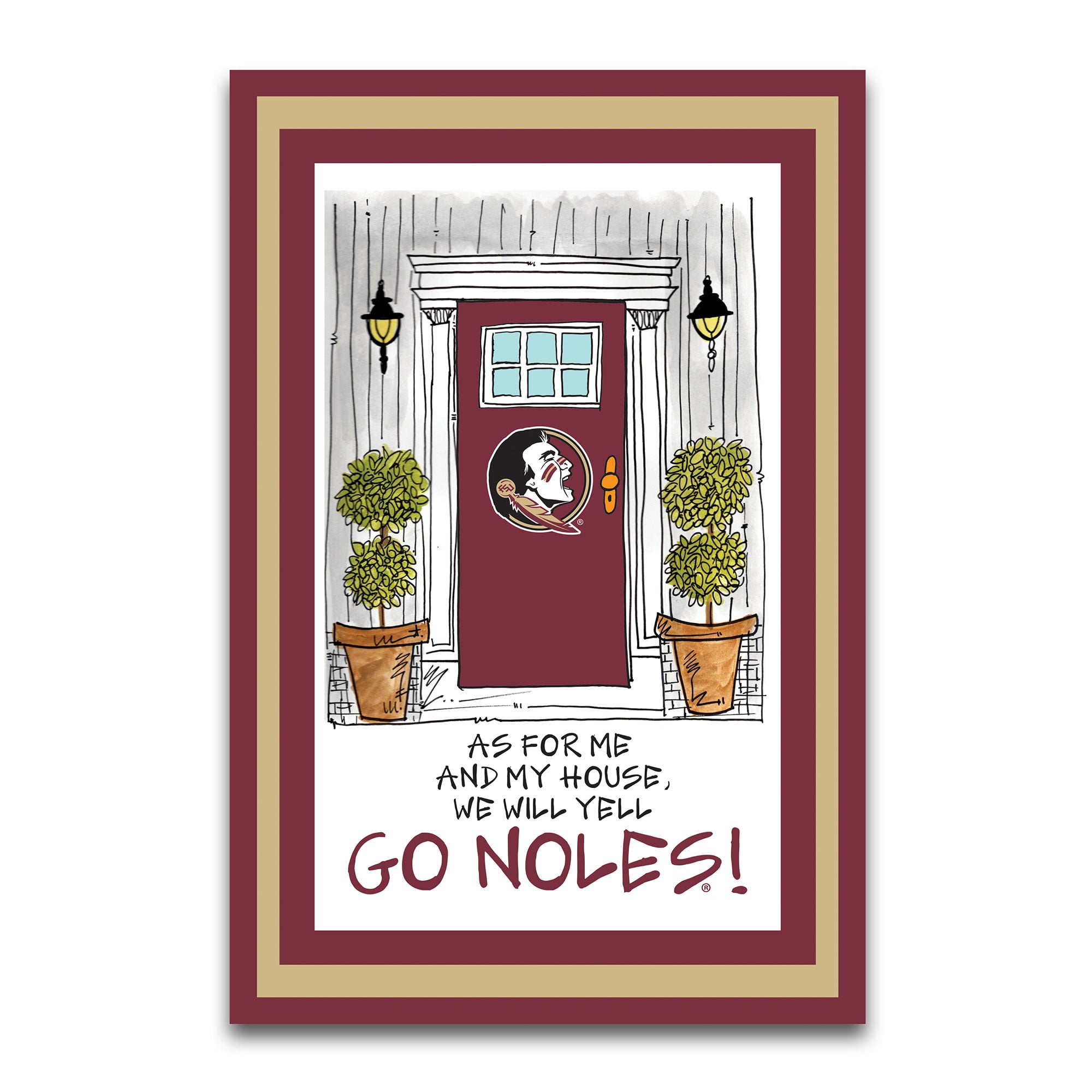 Drapeau de jardin Florida State Seminoles « As For Me » 30 x 45 cm