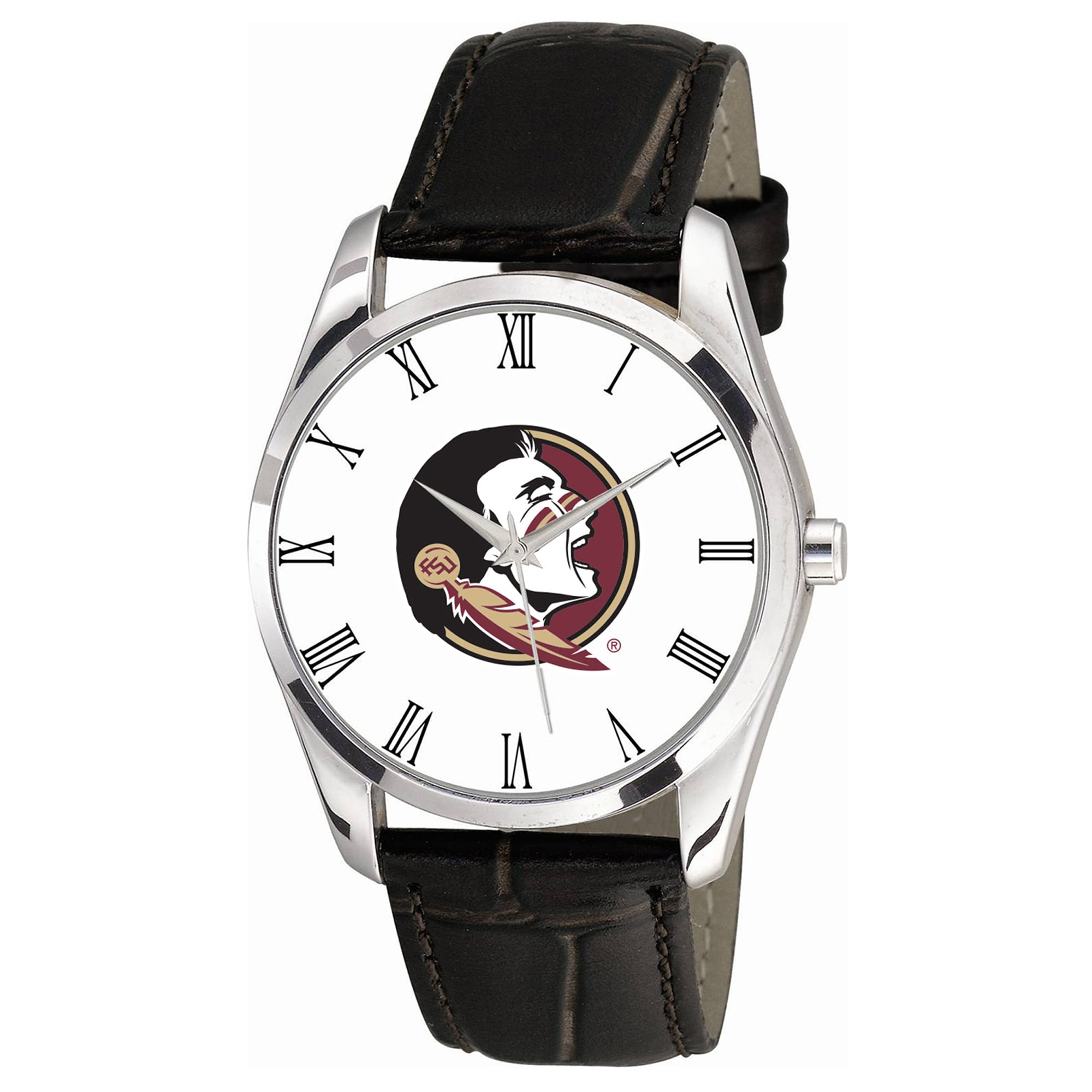 Florida State Seminoles Berkeley Black Leather Watch