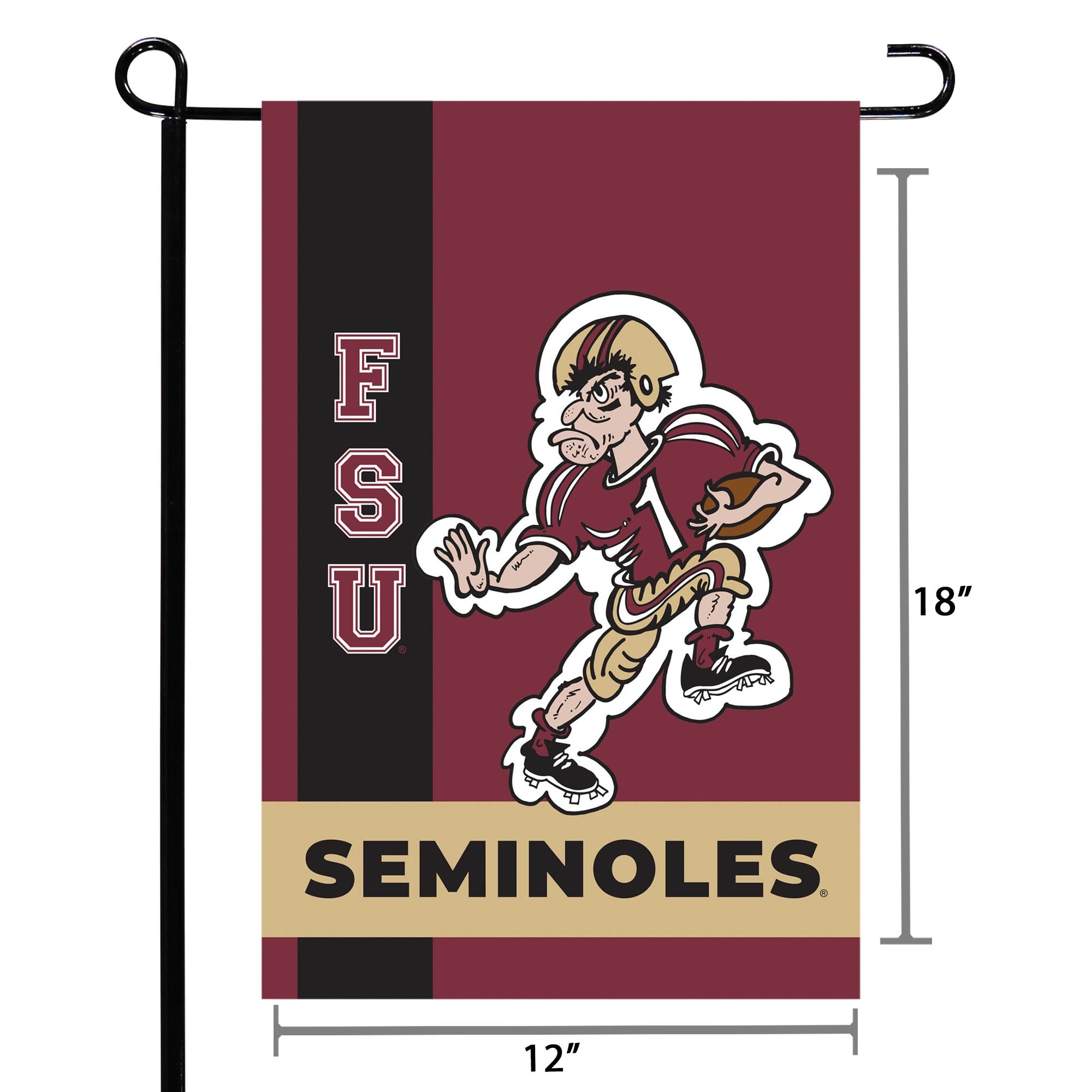 Drapeau de jardin de l'équipe des Seminoles de l'État de Floride