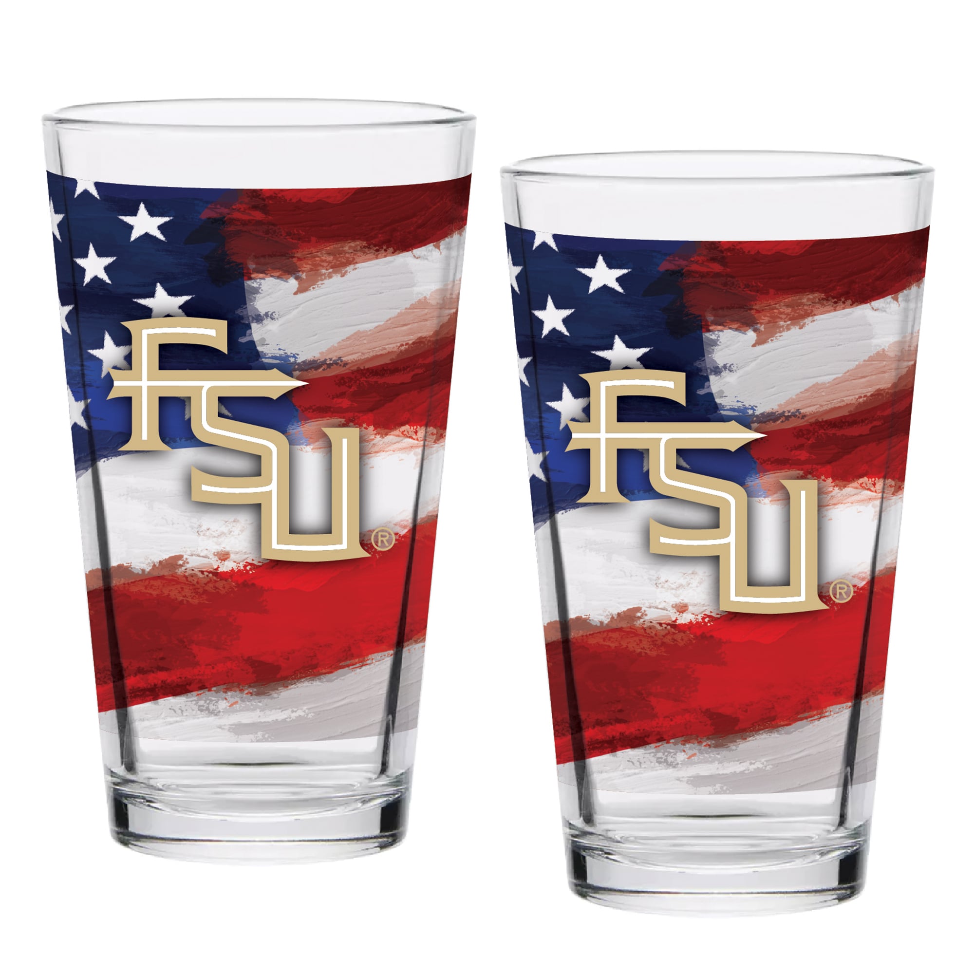 Ensemble de deux verres à bière Americana de 473 ml (16 oz) aux couleurs des Seminoles de l'État de Floride