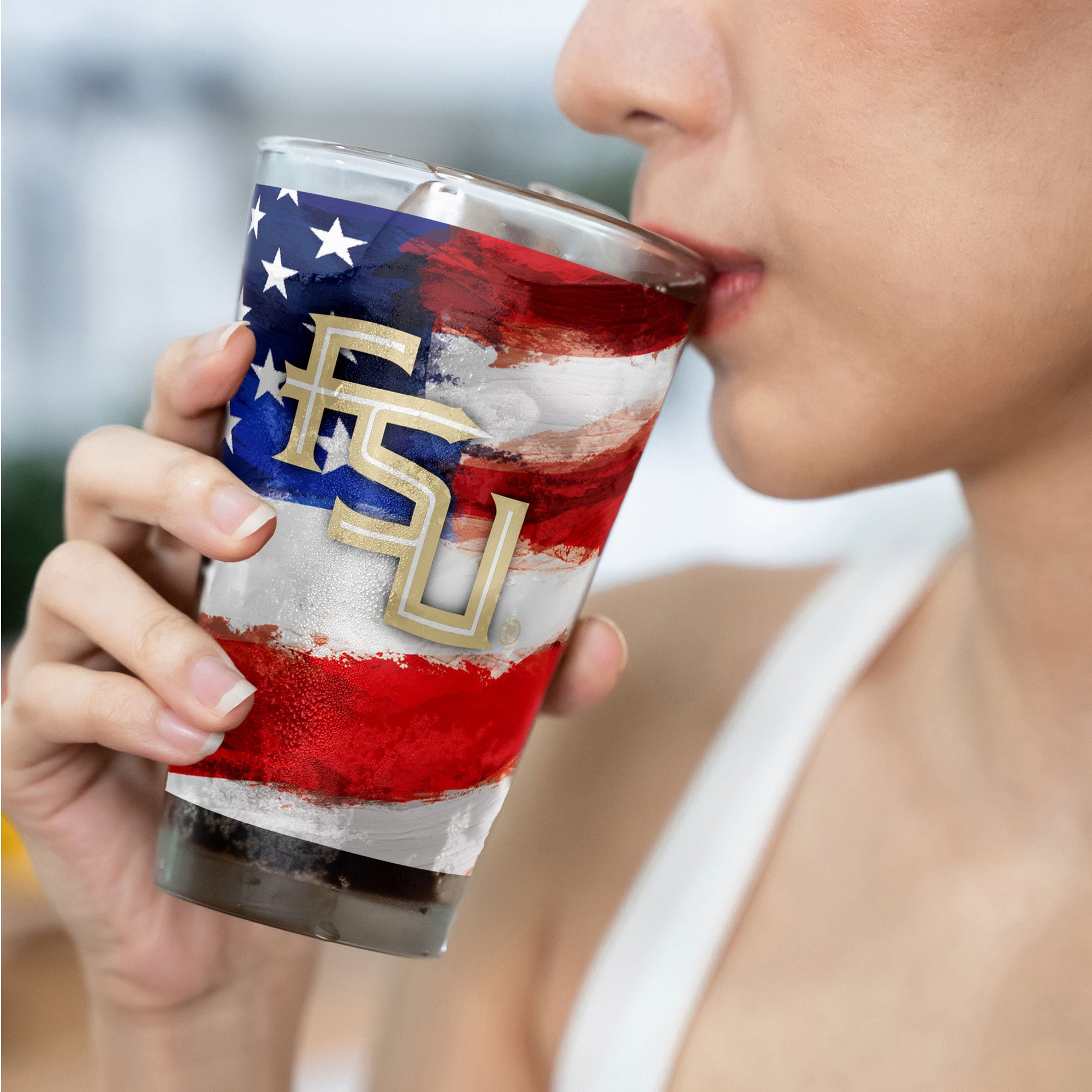 Ensemble de deux verres à bière Americana de 473 ml (16 oz) aux couleurs des Seminoles de l'État de Floride