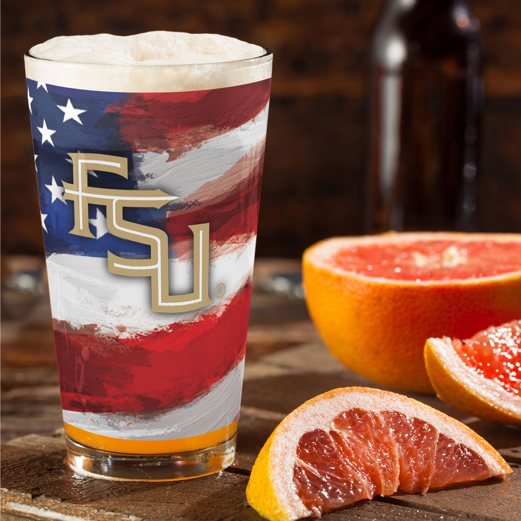Ensemble de deux verres à bière Americana de 473 ml (16 oz) aux couleurs des Seminoles de l'État de Floride