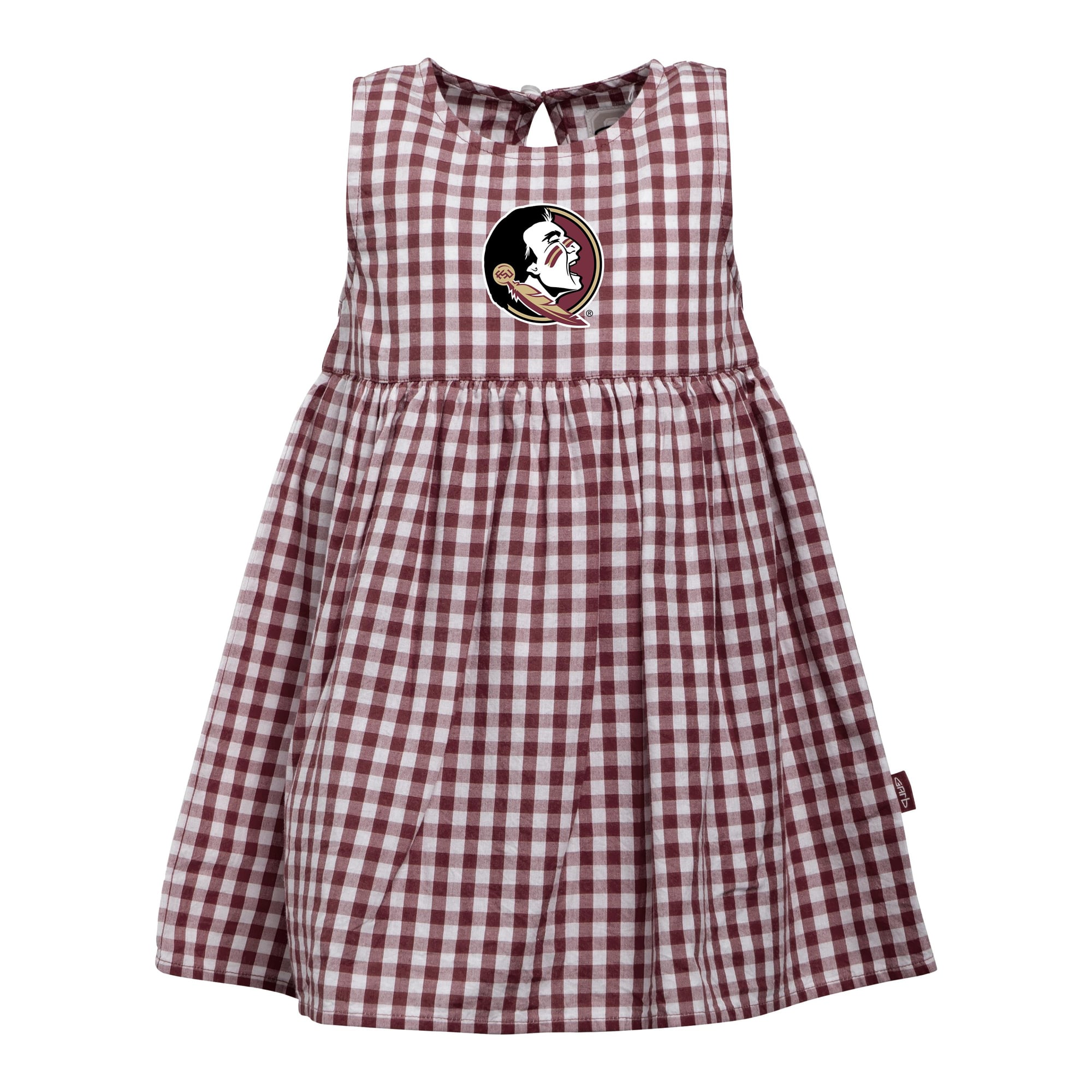 Girls Infant Garb  Garnet Florida State Seminoles Loren Gingham Dress