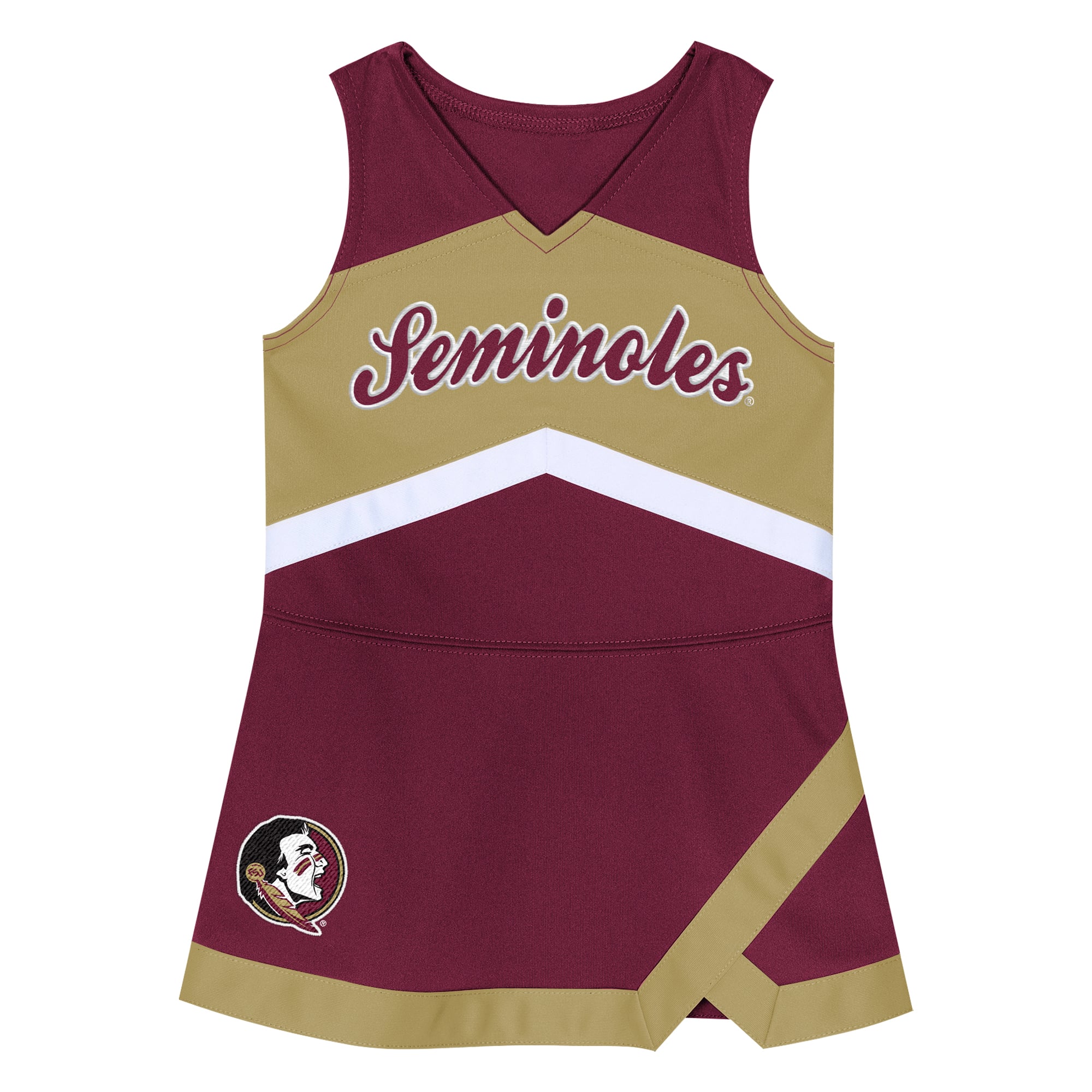 Girls Preschool Outerstuff Garnet Florida State Seminoles Two-Piece Cheer Captain Jumper Dress & Bloomers Set