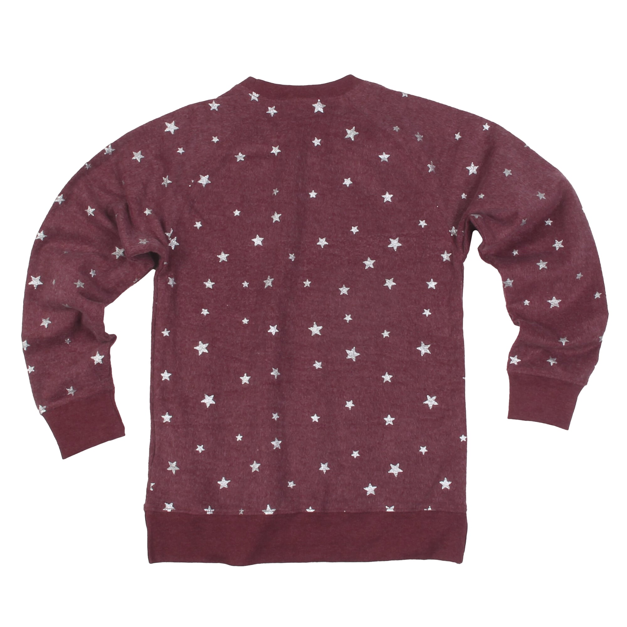 Girls Youth Wes & Willy Garnet Florida State Seminoles Shimmer Star Reverse Fleece Sweatshirt