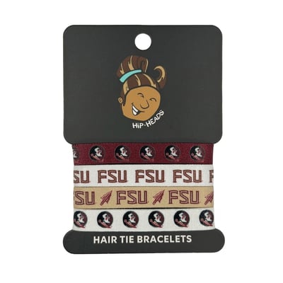  Florida State Seminoles Hip Heads Four-Pack of Hair Tie Bracelets