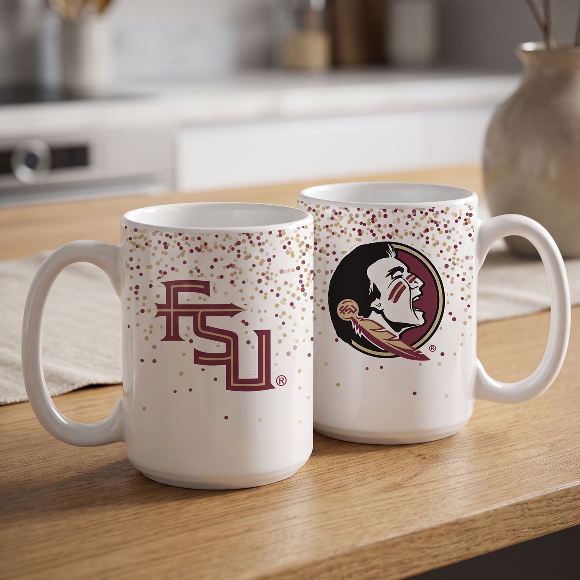 Mug Confetti Indigo Falls Florida State Seminoles - Lot de 2
