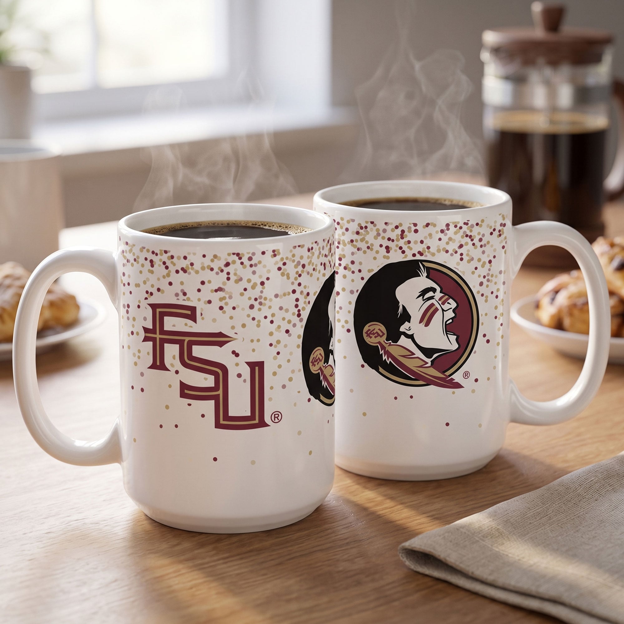 Mug Confetti Indigo Falls Florida State Seminoles - Lot de 2