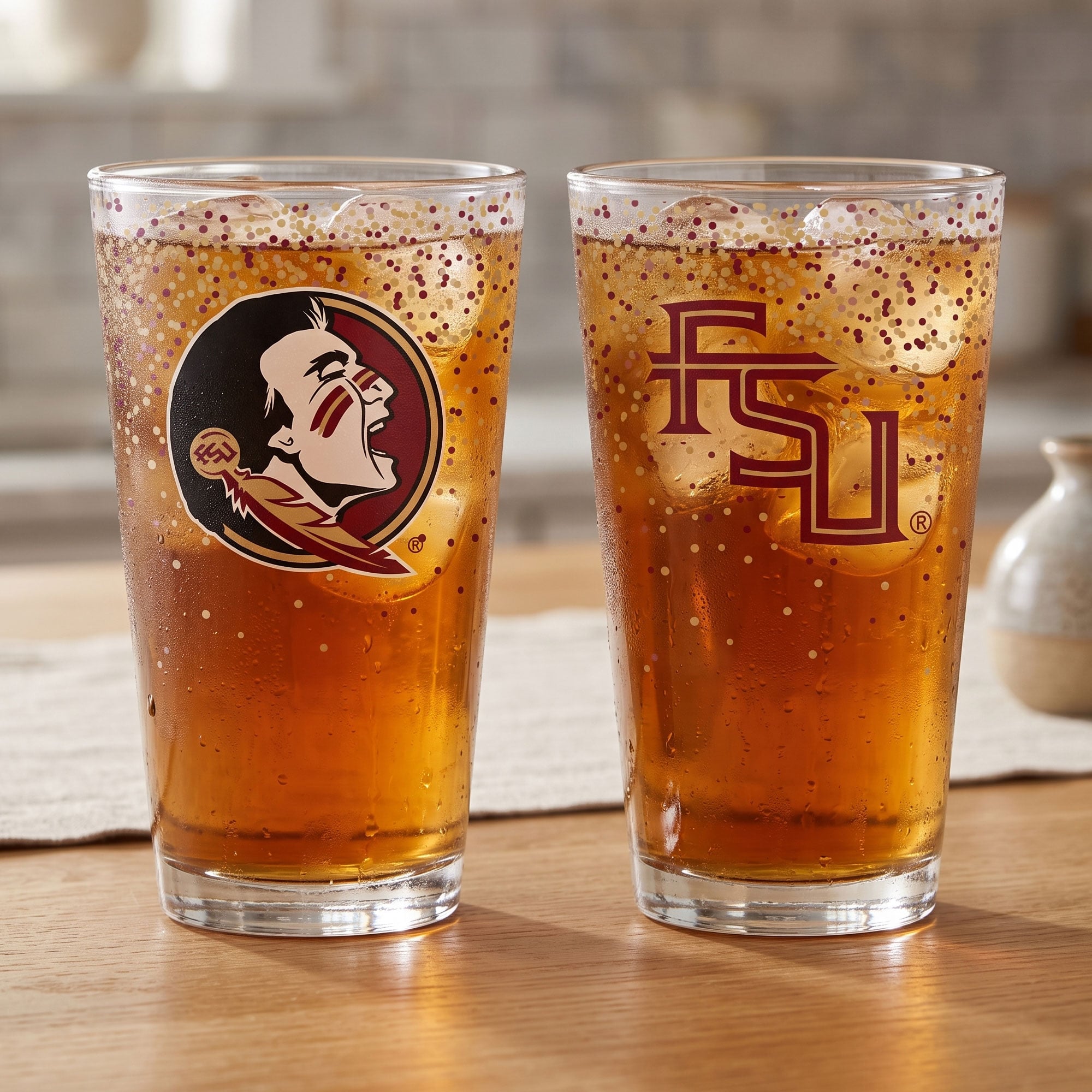 Indigo Falls Florida State Seminoles Confetti Pints ​​- Lot de 2