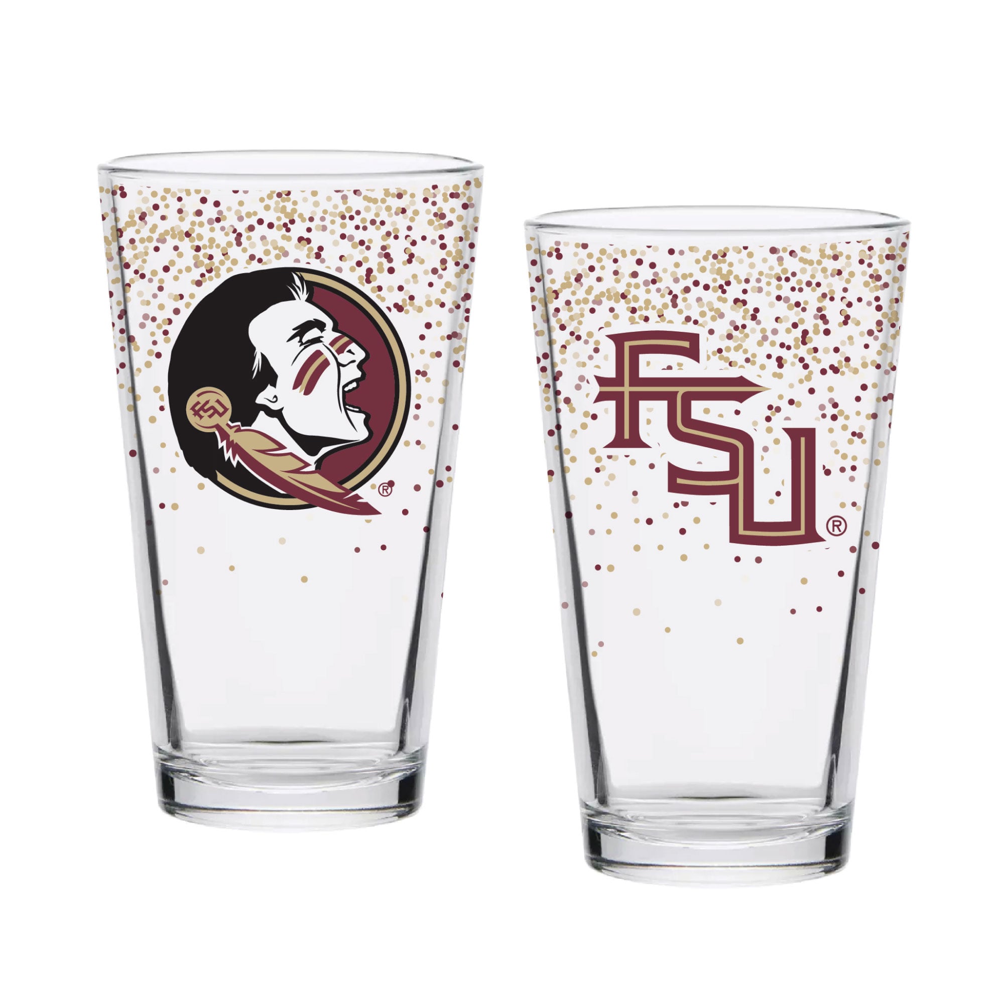 Indigo Falls Florida State Seminoles Confetti Pints ​​- Lot de 2