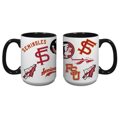 Florida State Seminoles Indigo Falls Core College Vintage Medley Two-Pack Mug Set