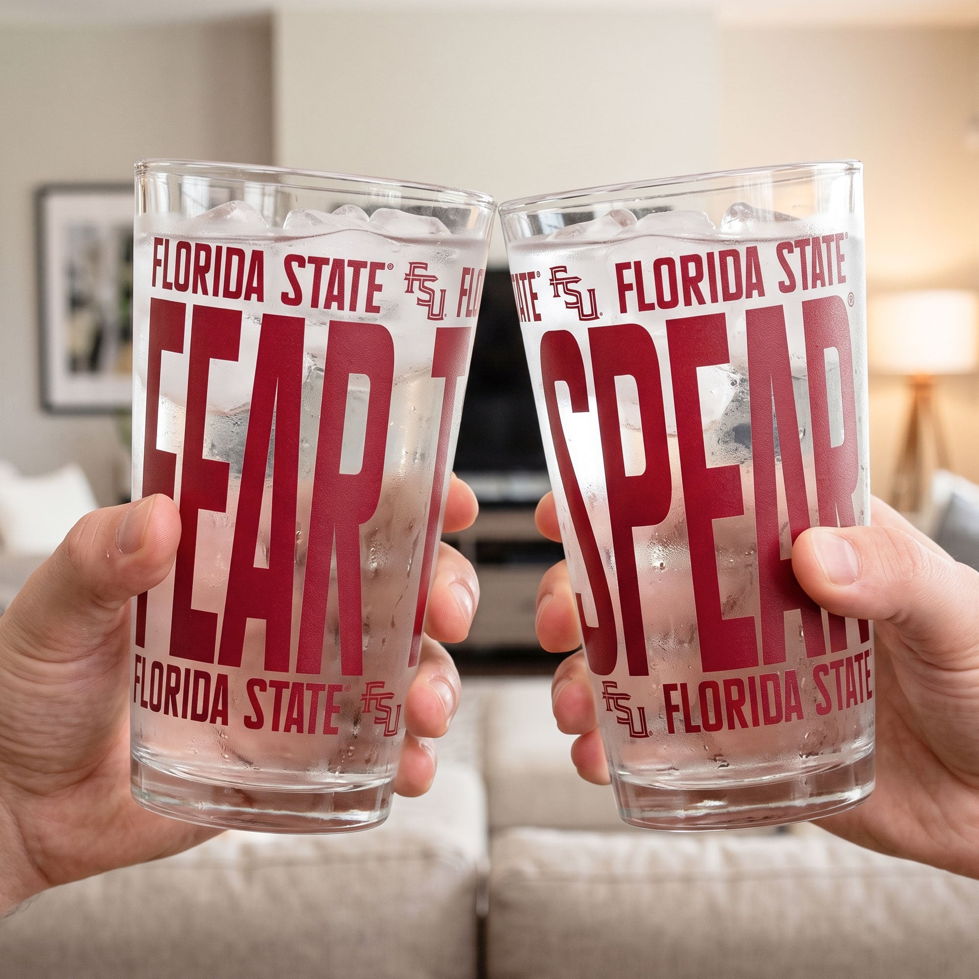 Ensemble de 2 verres à bière surélevés Indigo Falls Florida State Seminoles
