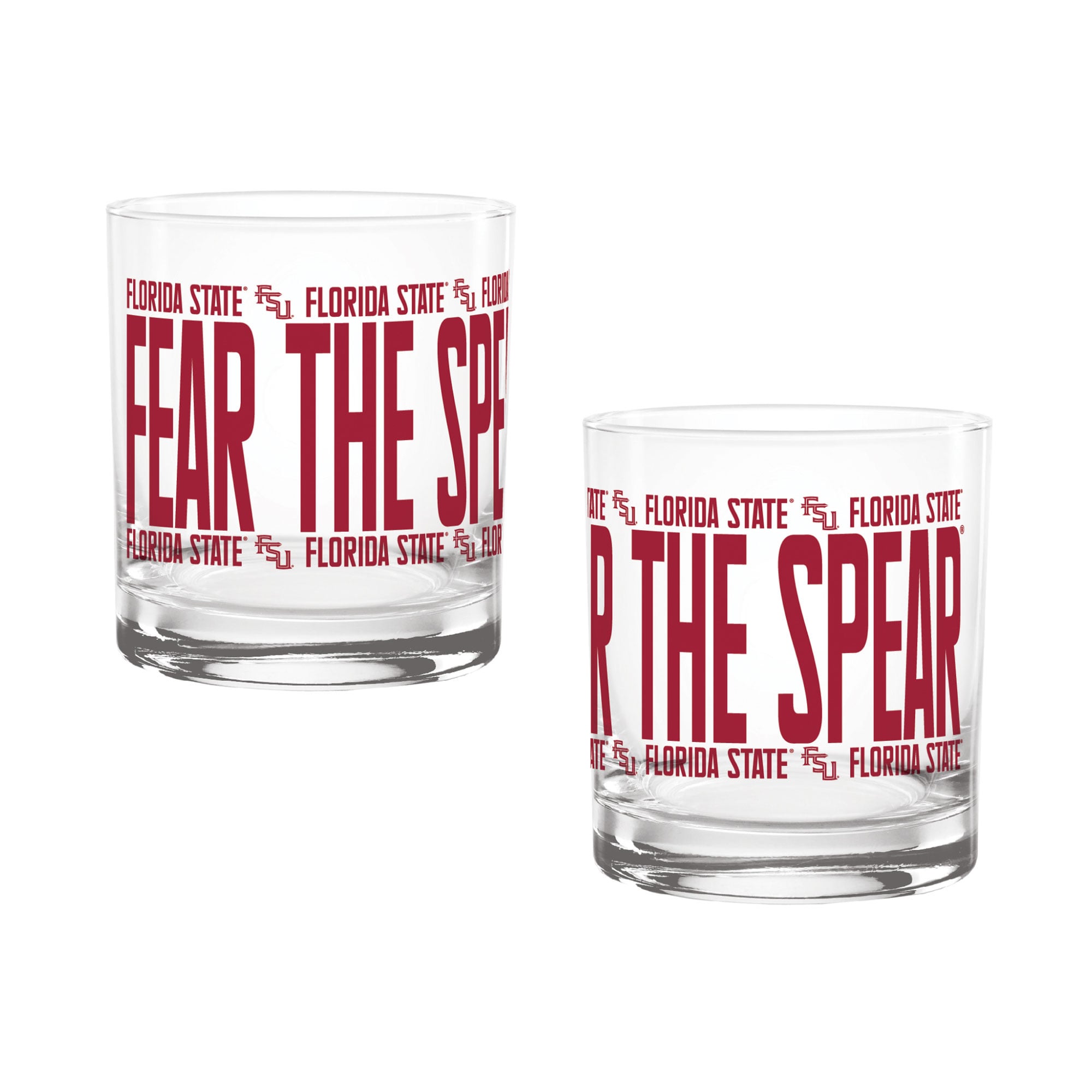 Verres à whisky surélevés Indigo Falls Florida State Seminoles - Lot de 2