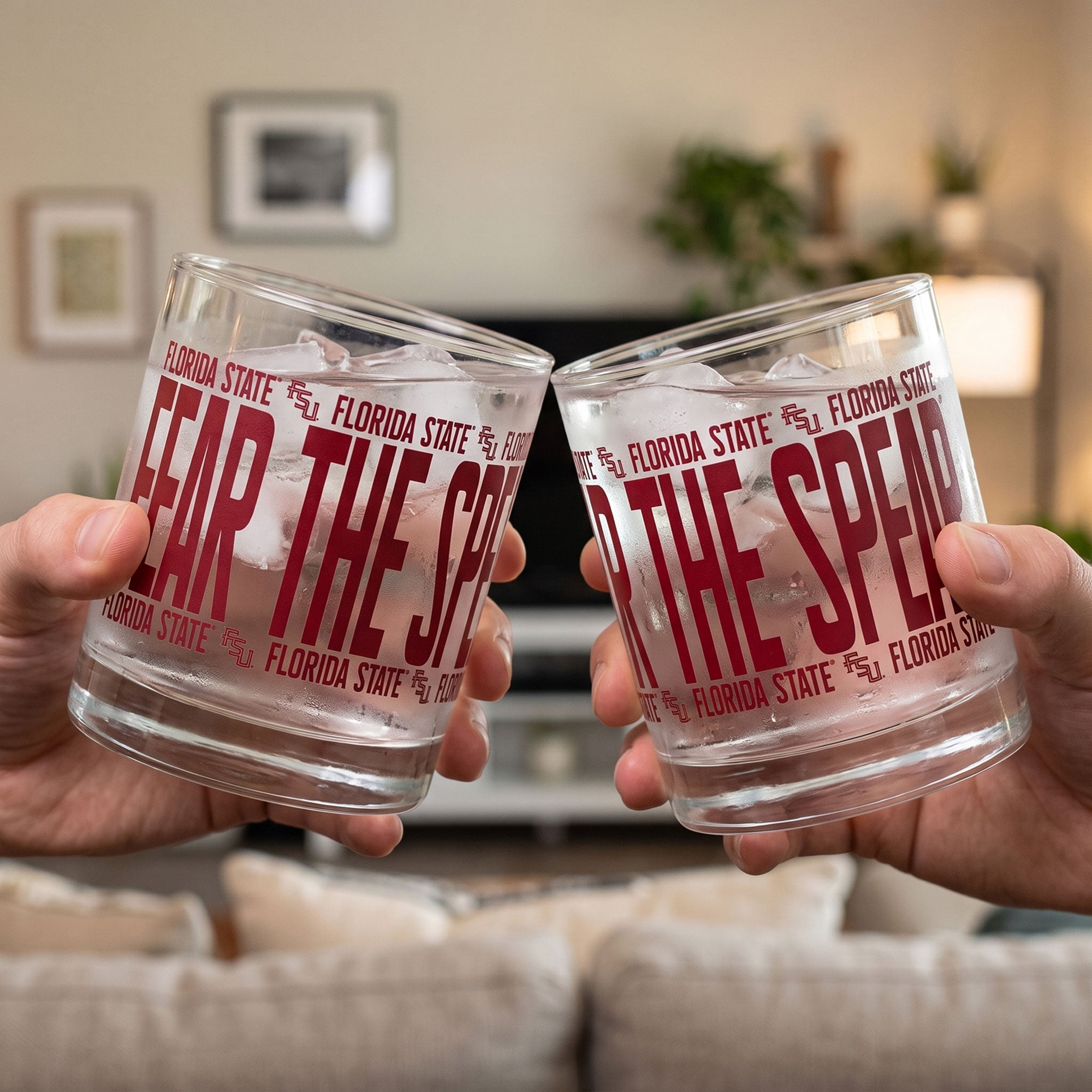Verres à whisky surélevés Indigo Falls Florida State Seminoles - Lot de 2