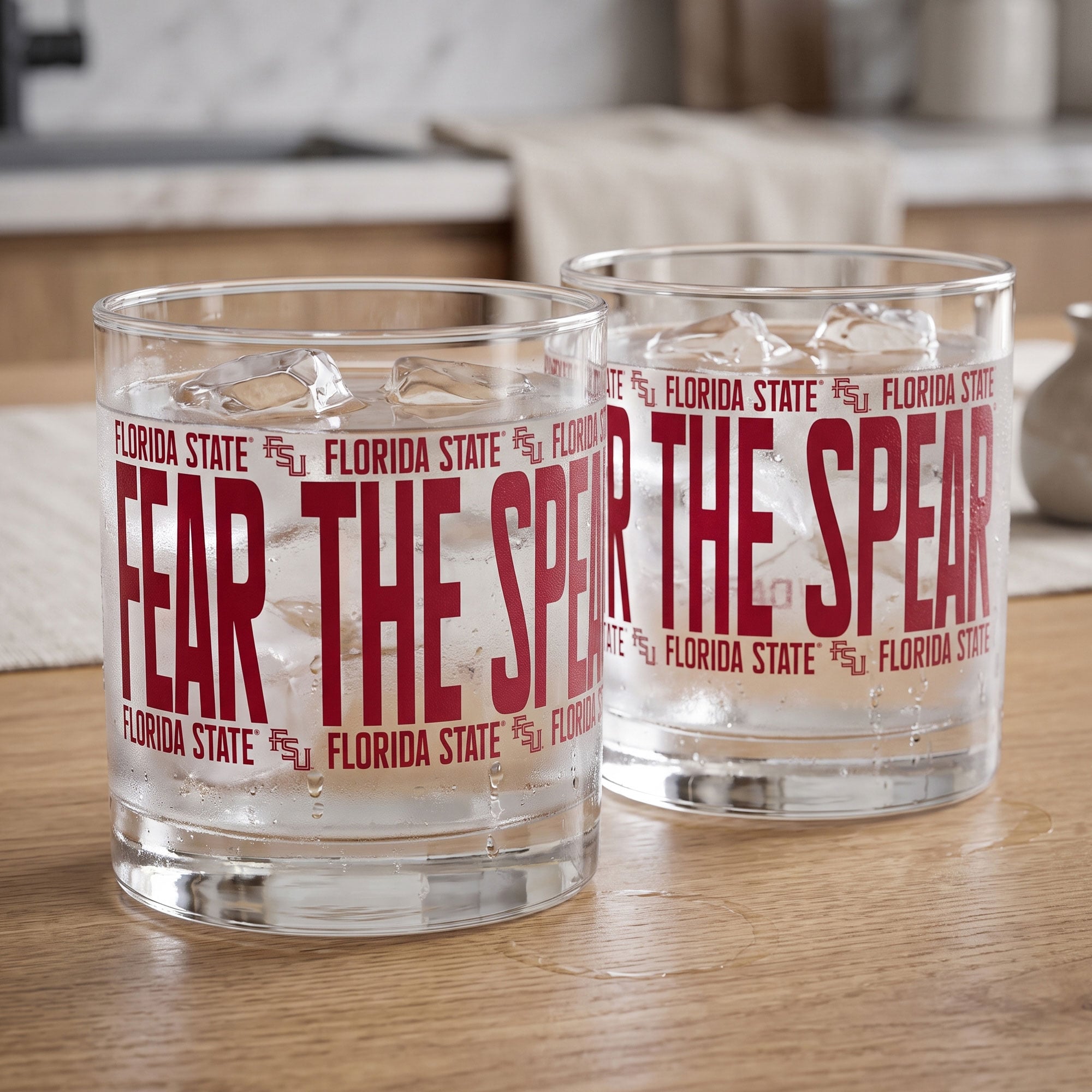Verres à whisky surélevés Indigo Falls Florida State Seminoles - Lot de 2