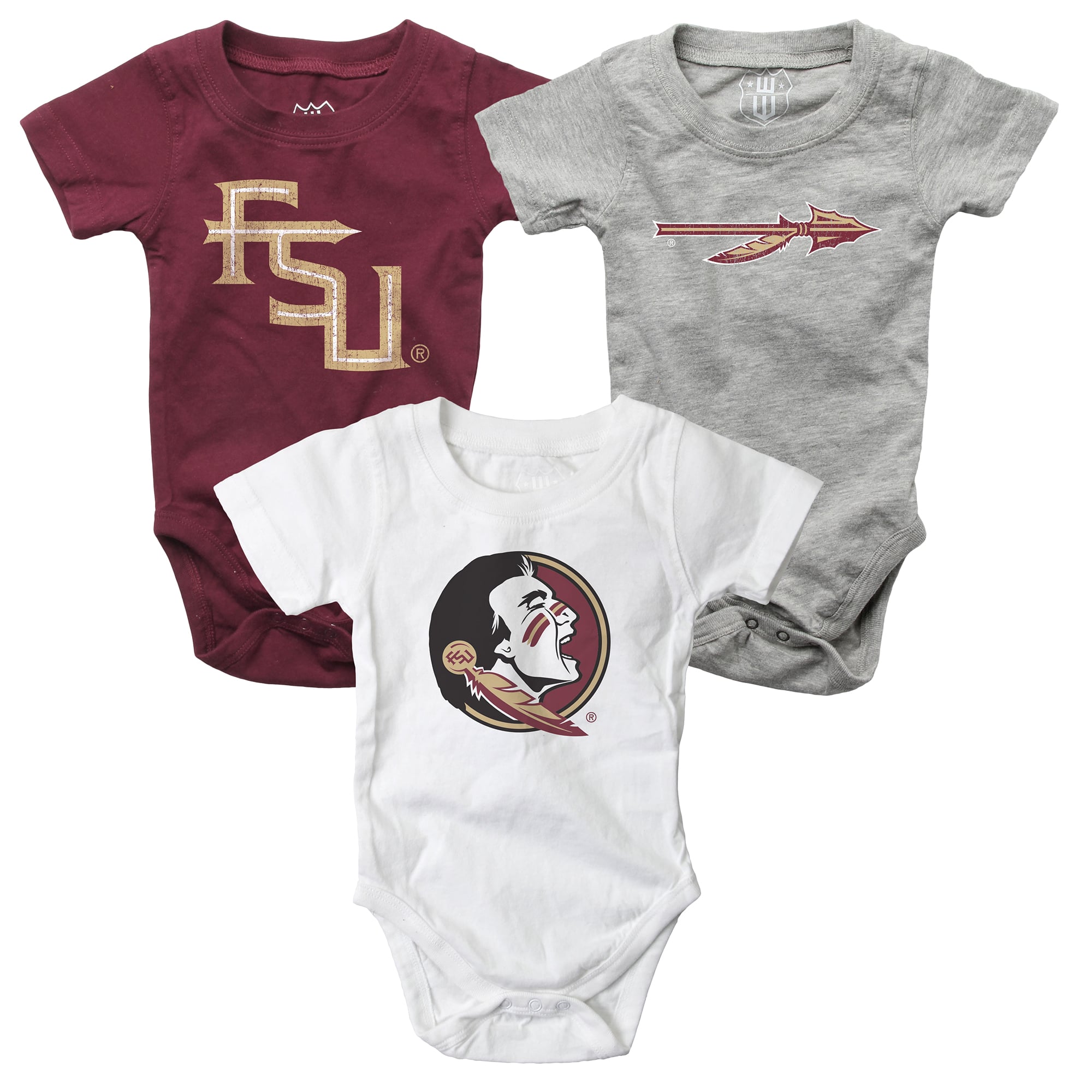 Ensemble de trois bodies pour bébé Wes & Willy des Florida State Seminoles