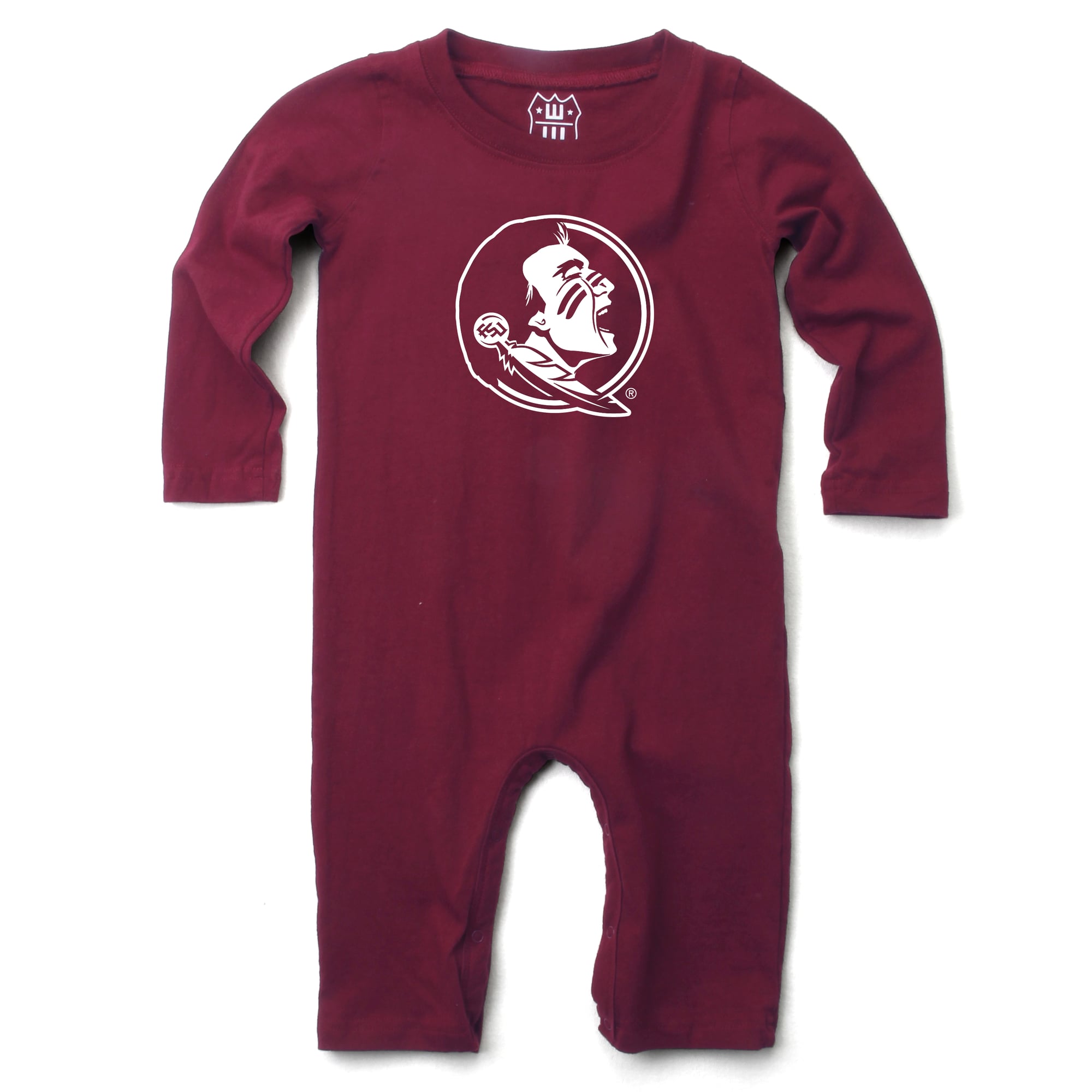 Grenouillère à manches longues pour bébé Wes & Willy Garnet Florida State Seminoles