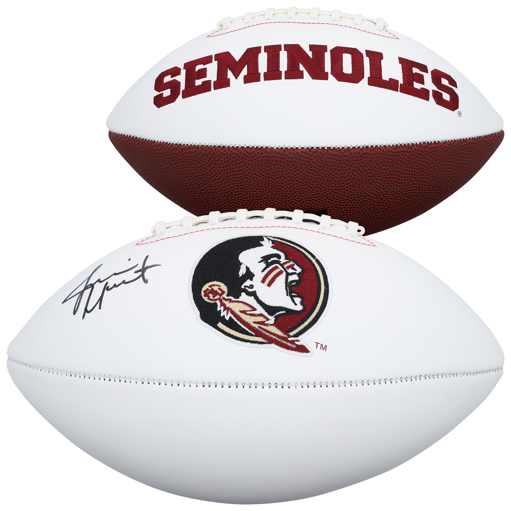 Jameis Winston Florida State Seminoles Autographed Rawlings White Panel Football
