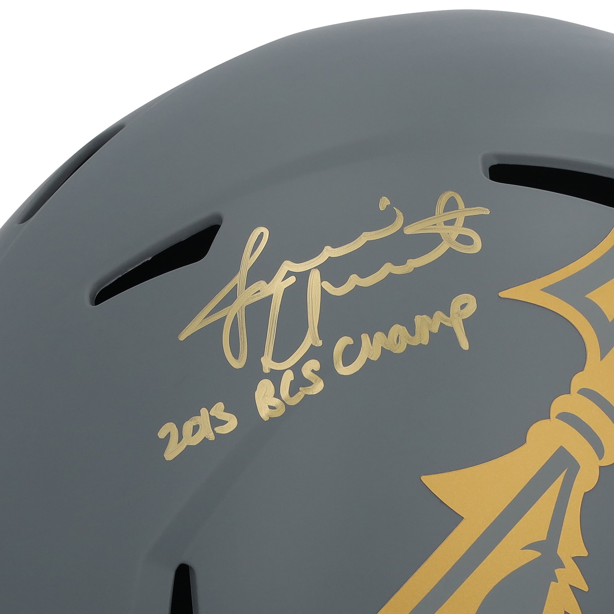 Casque réplique Riddell Slate Speed ​​autographié par Jameis Winston des Florida State Seminoles avec inscription « Champions BCS 2013 »