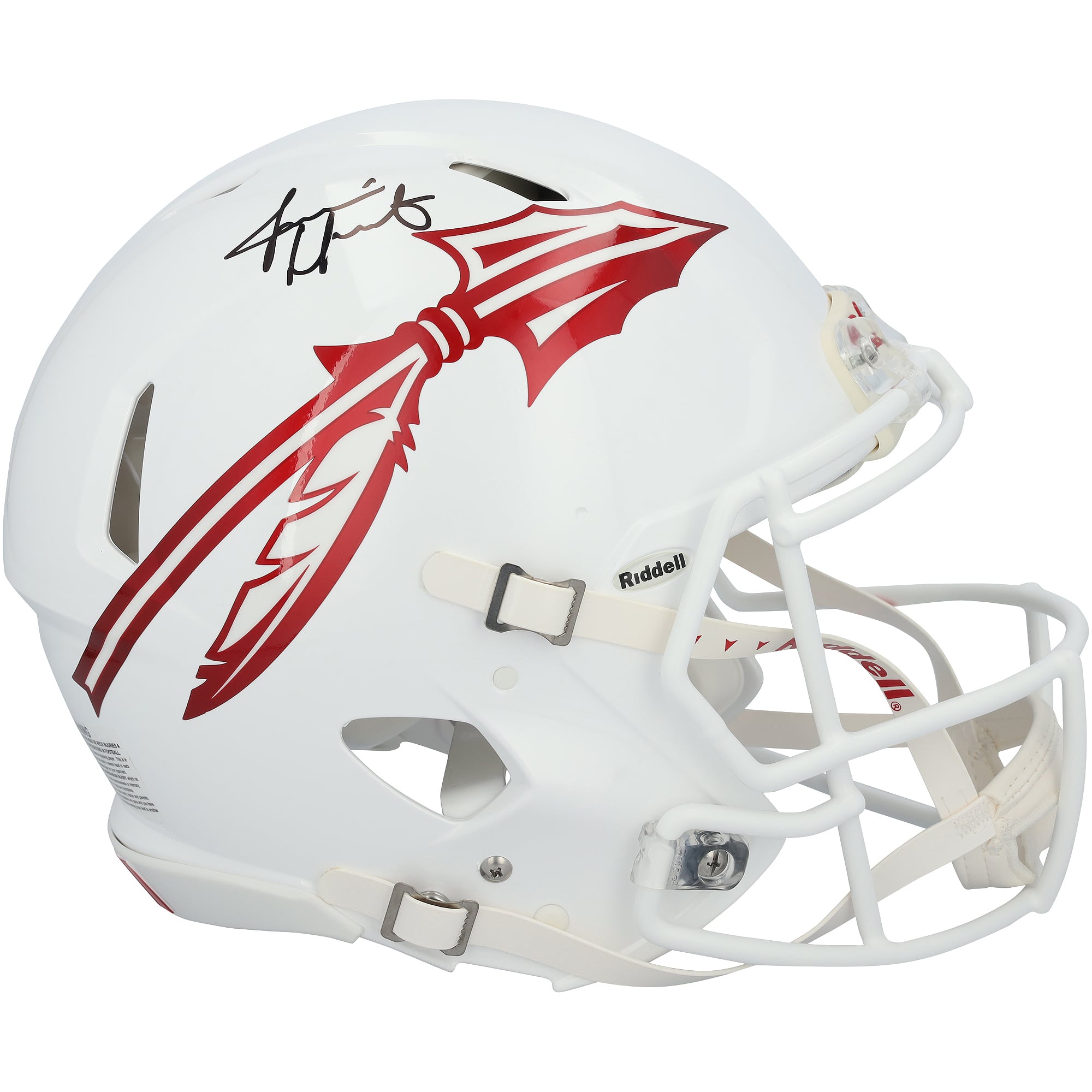 Casque Riddell White Speed ​​Authentic autographié par Jameis Winston des Florida State Seminoles