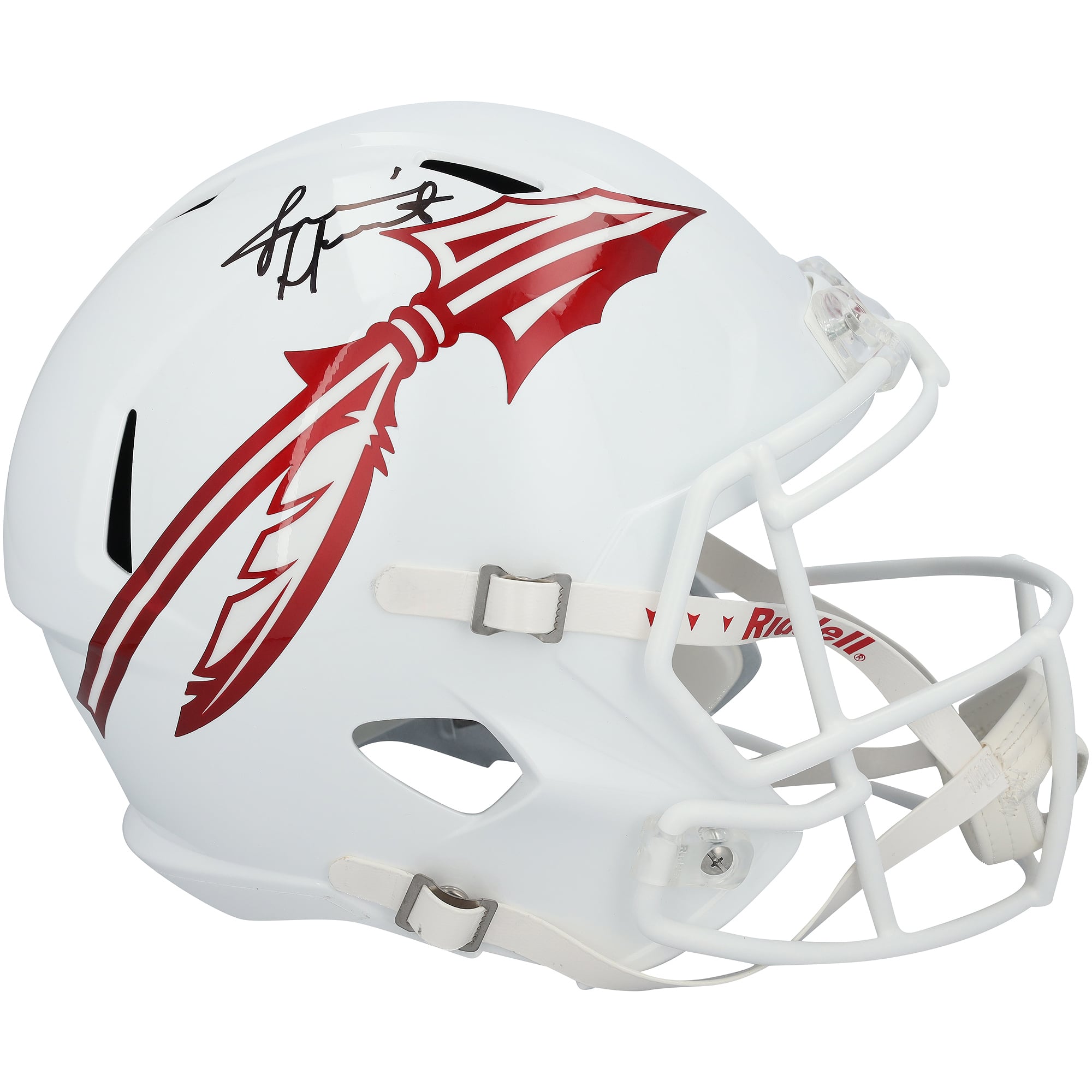 Casque réplique Riddell White Speed ​​autographié par Jameis Winston des Florida State Seminoles