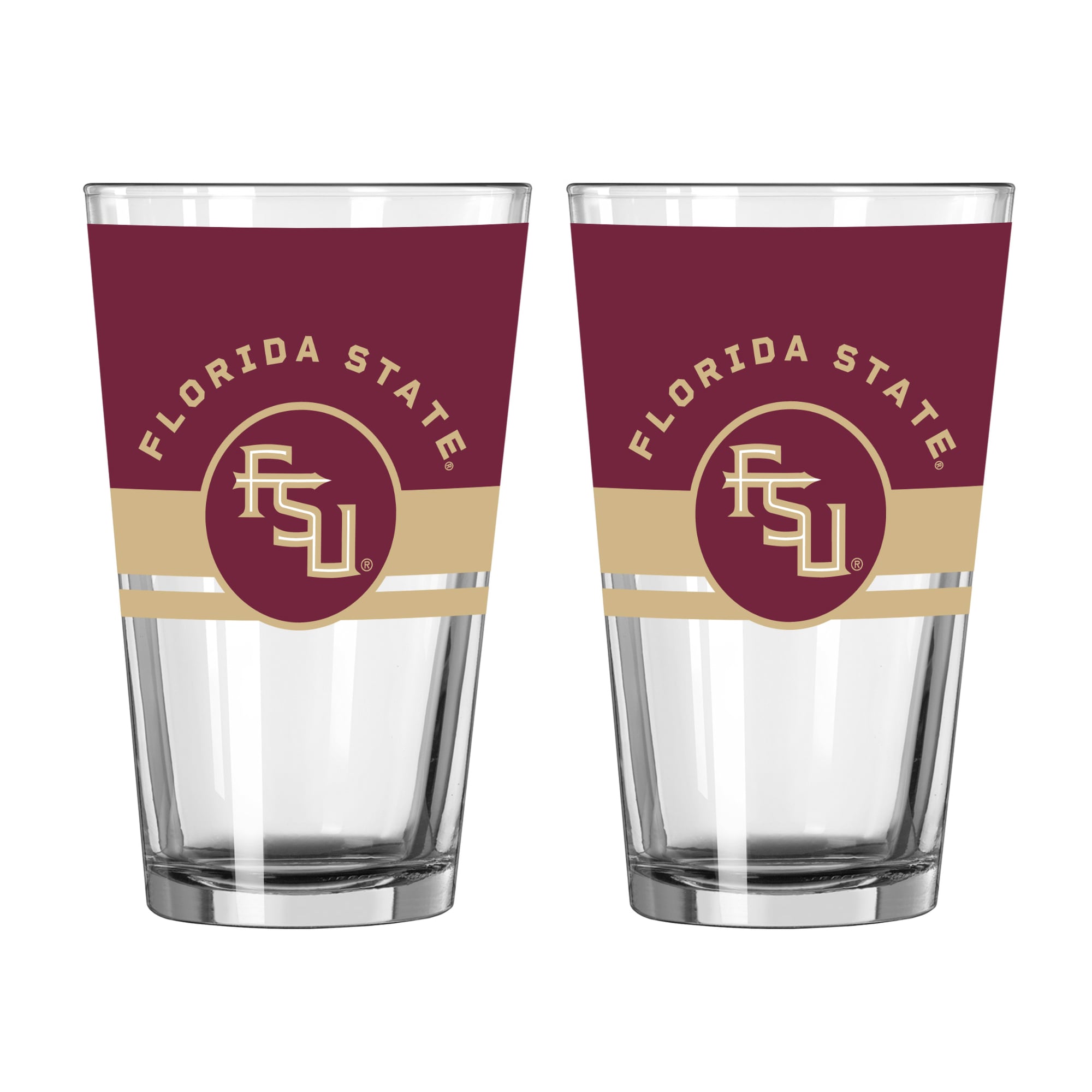 Ensemble de deux verres à bière Horizon de 473 ml (16 oz) Logo Brands Florida State Seminoles