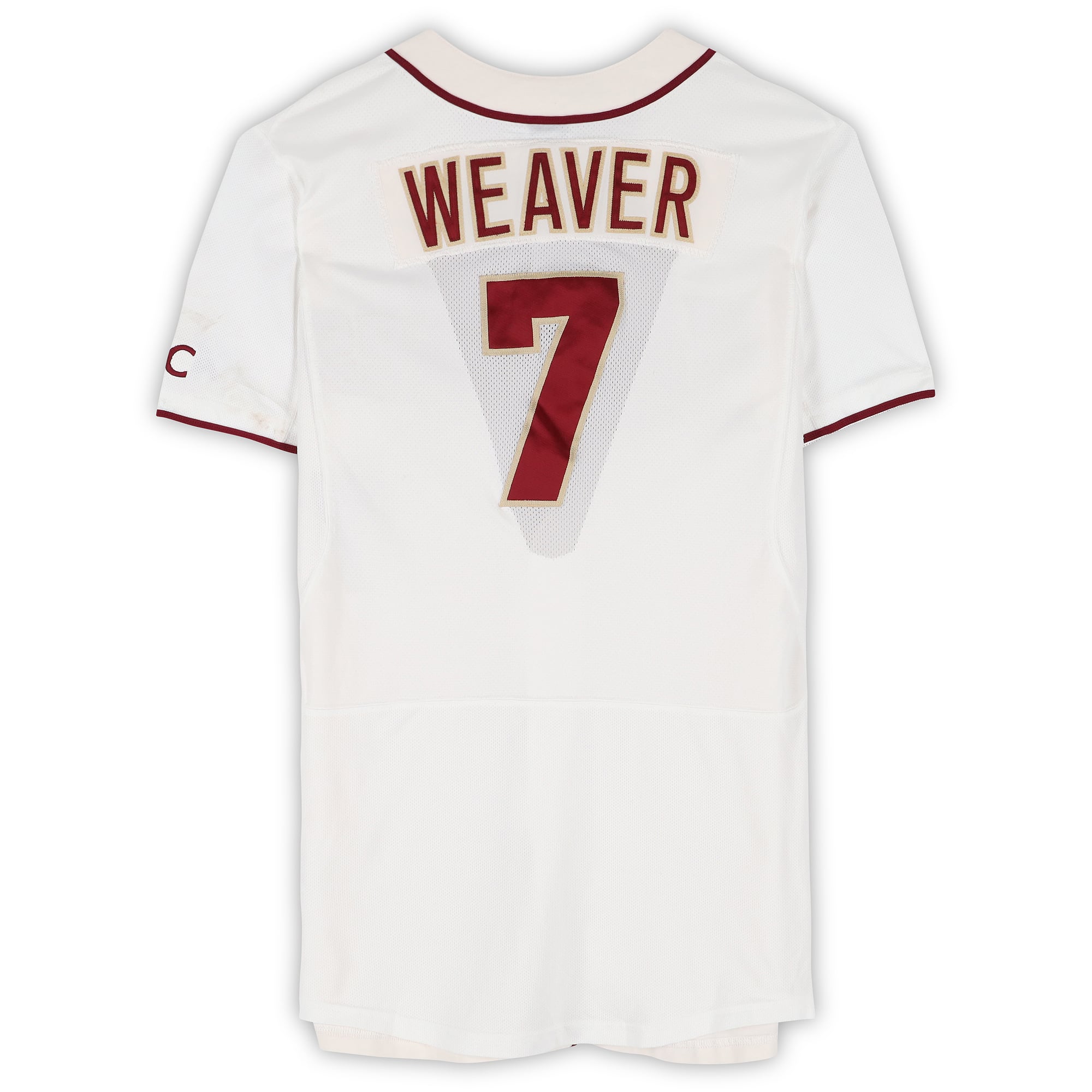 Luke Weaver Florida State Seminoles Player-Issued #7 White Jersey from the Baseball Program - Size 44