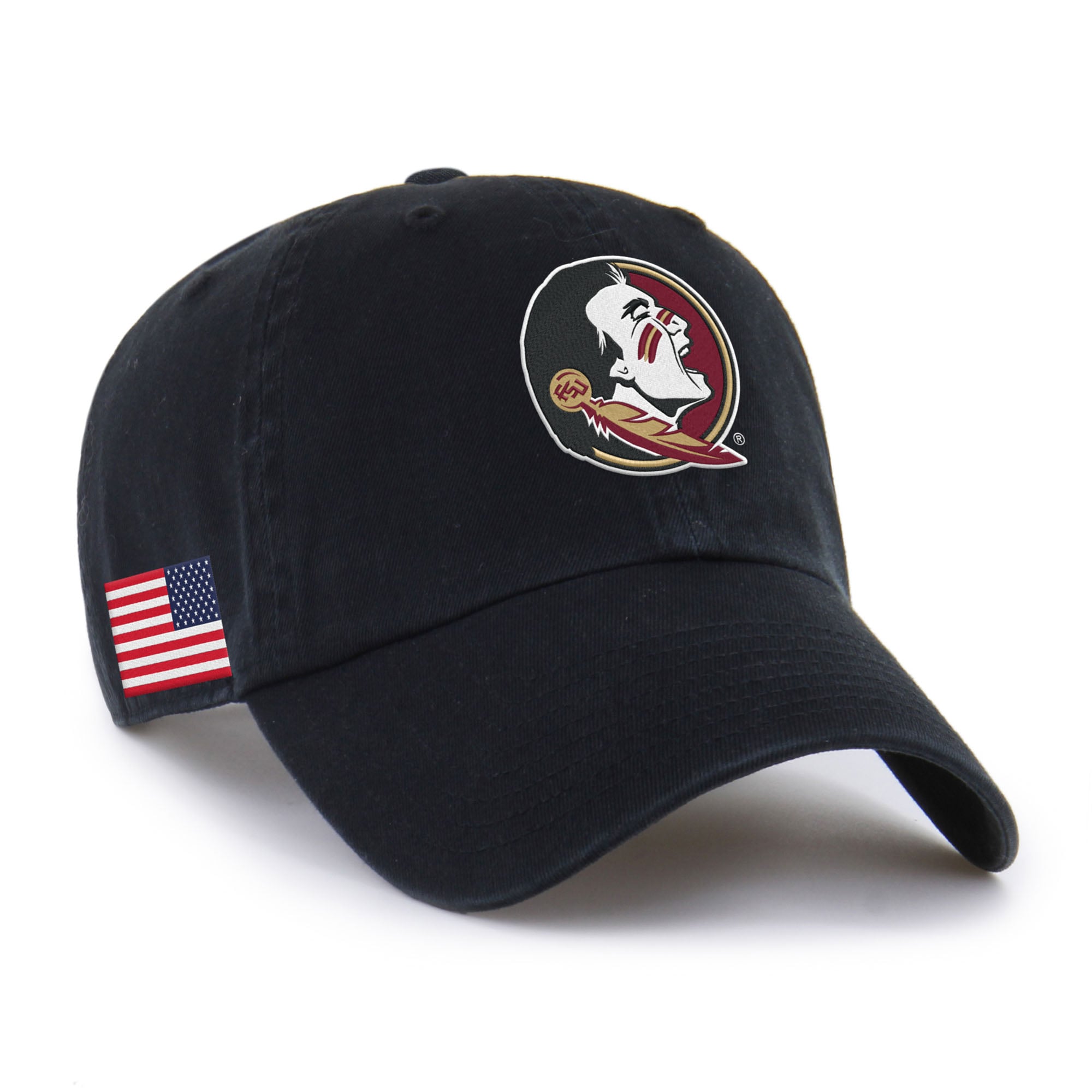 Casquette ajustable pour homme « 47 Black Florida State Seminoles Americana Heritage Clean Up »