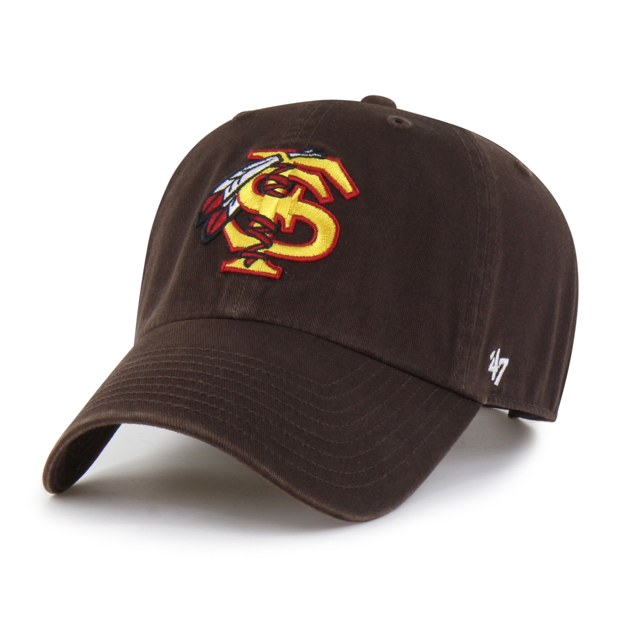 Men's '47 Brown Florida State Seminoles Vault Clean Up Adjustable Hat
