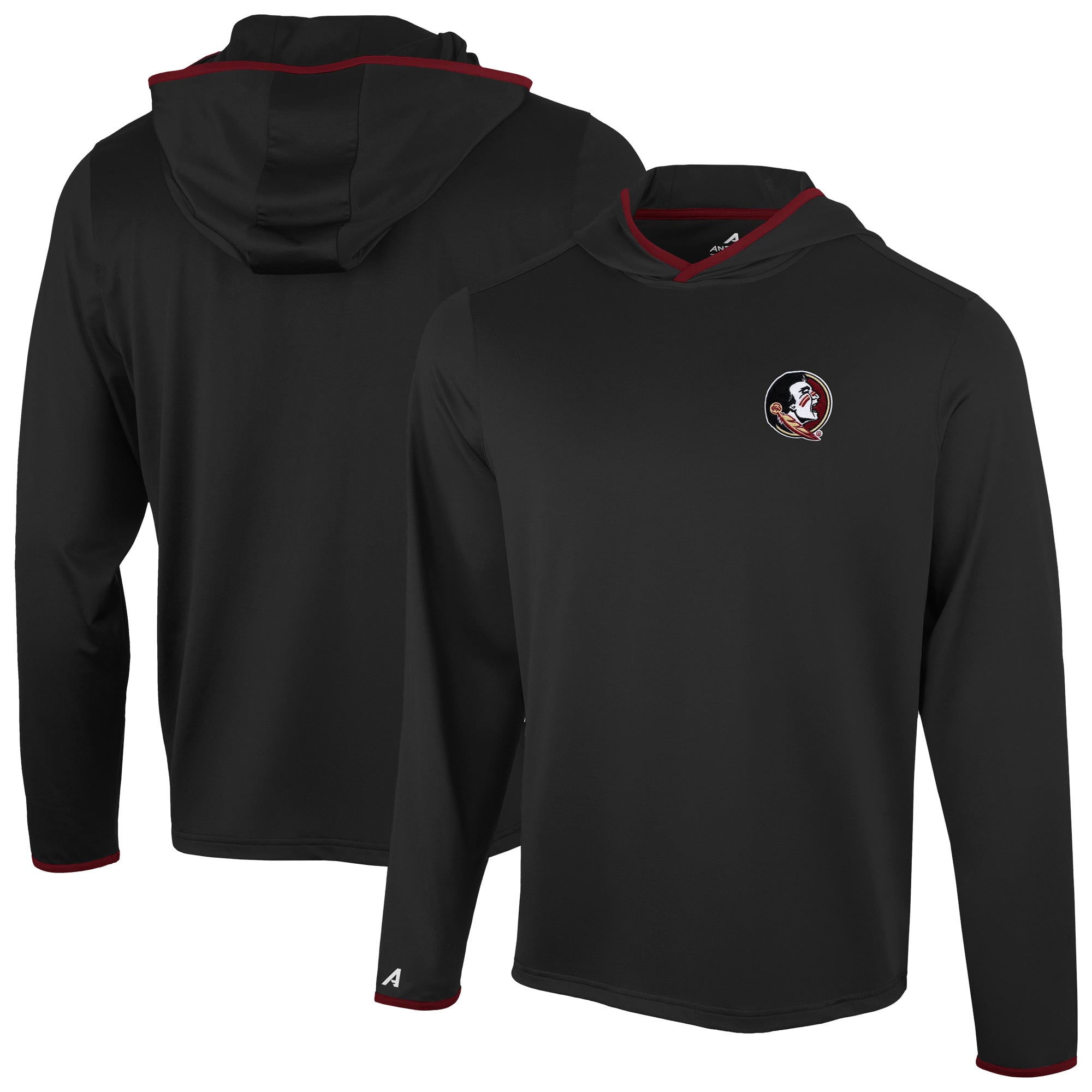 T-shirt à capuche manches longues Antigua Black Florida State Seminoles Brink Color Pop pour homme